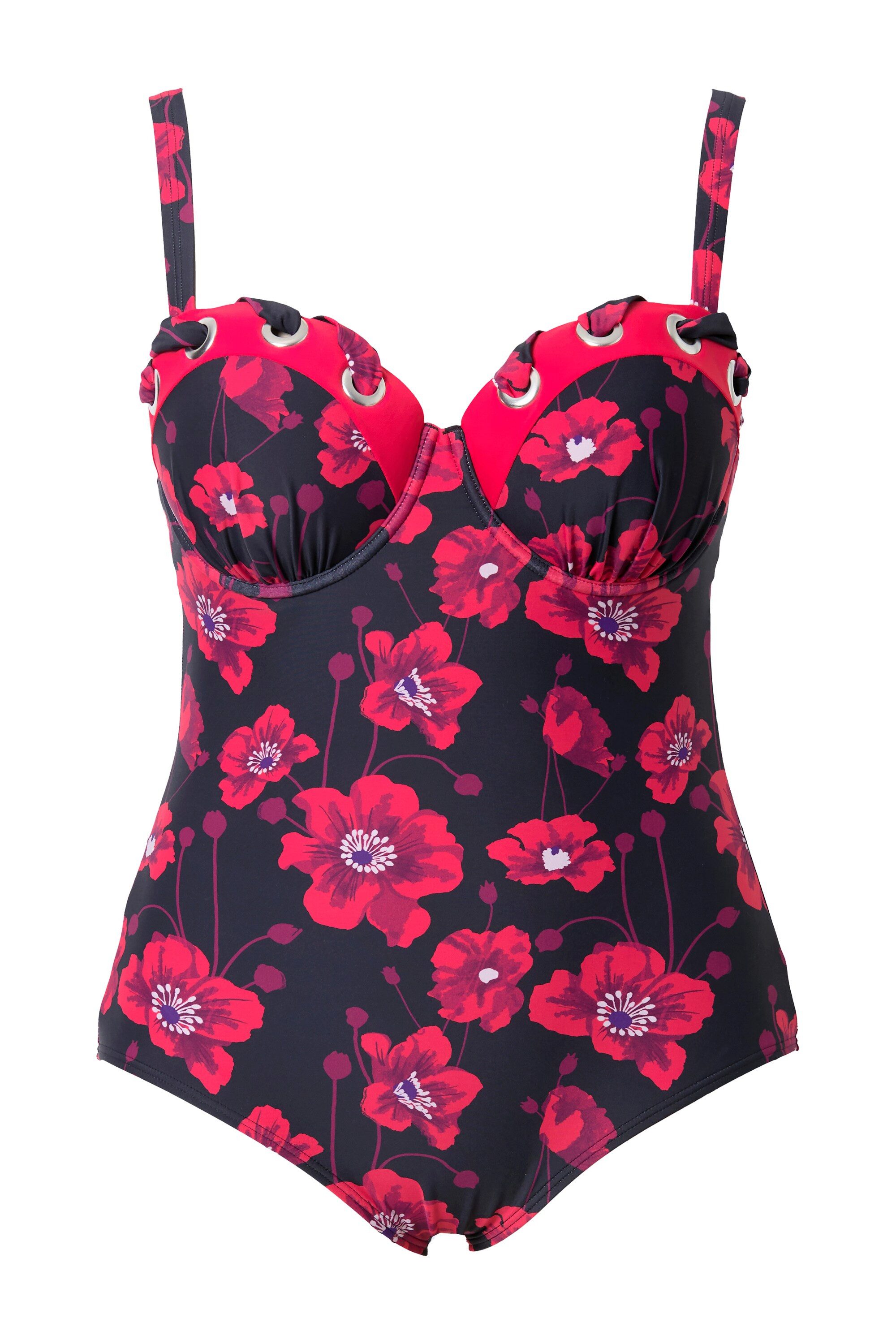 Ulla Popken Badeanzug Badeanzug Blüten Cups günstig online kaufen
