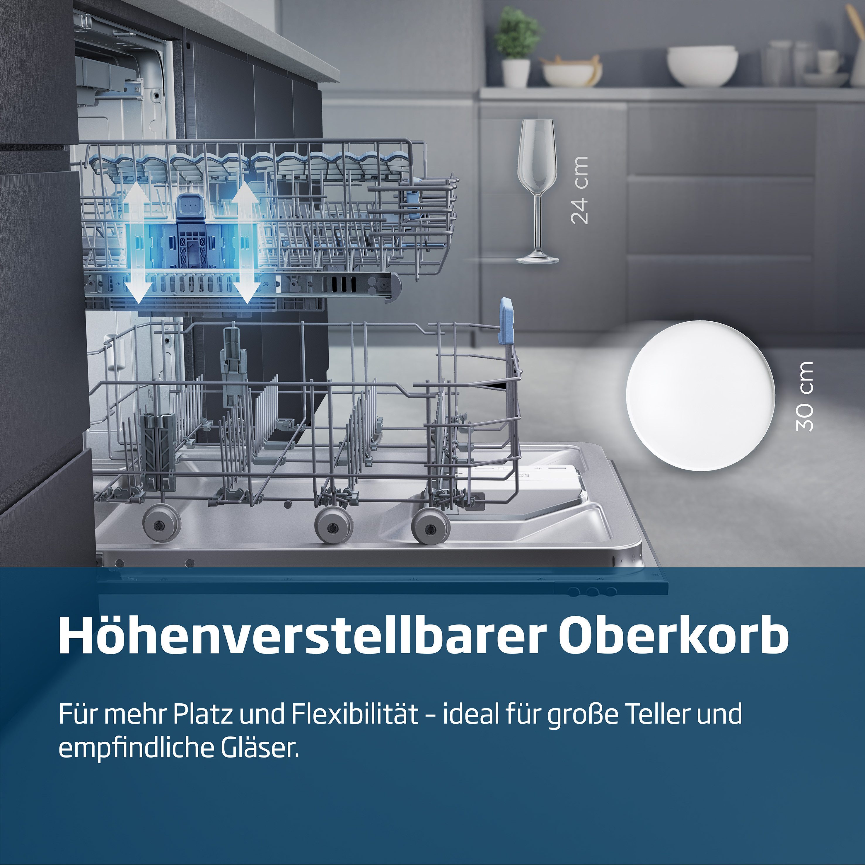 BEKO vollintegrierbarer Geschirrspüler BDIN16R46W, 9,5 l, 15 Maßgedecke, Quick&Shine – schnelle Reinigung mit optimaler Trocknung