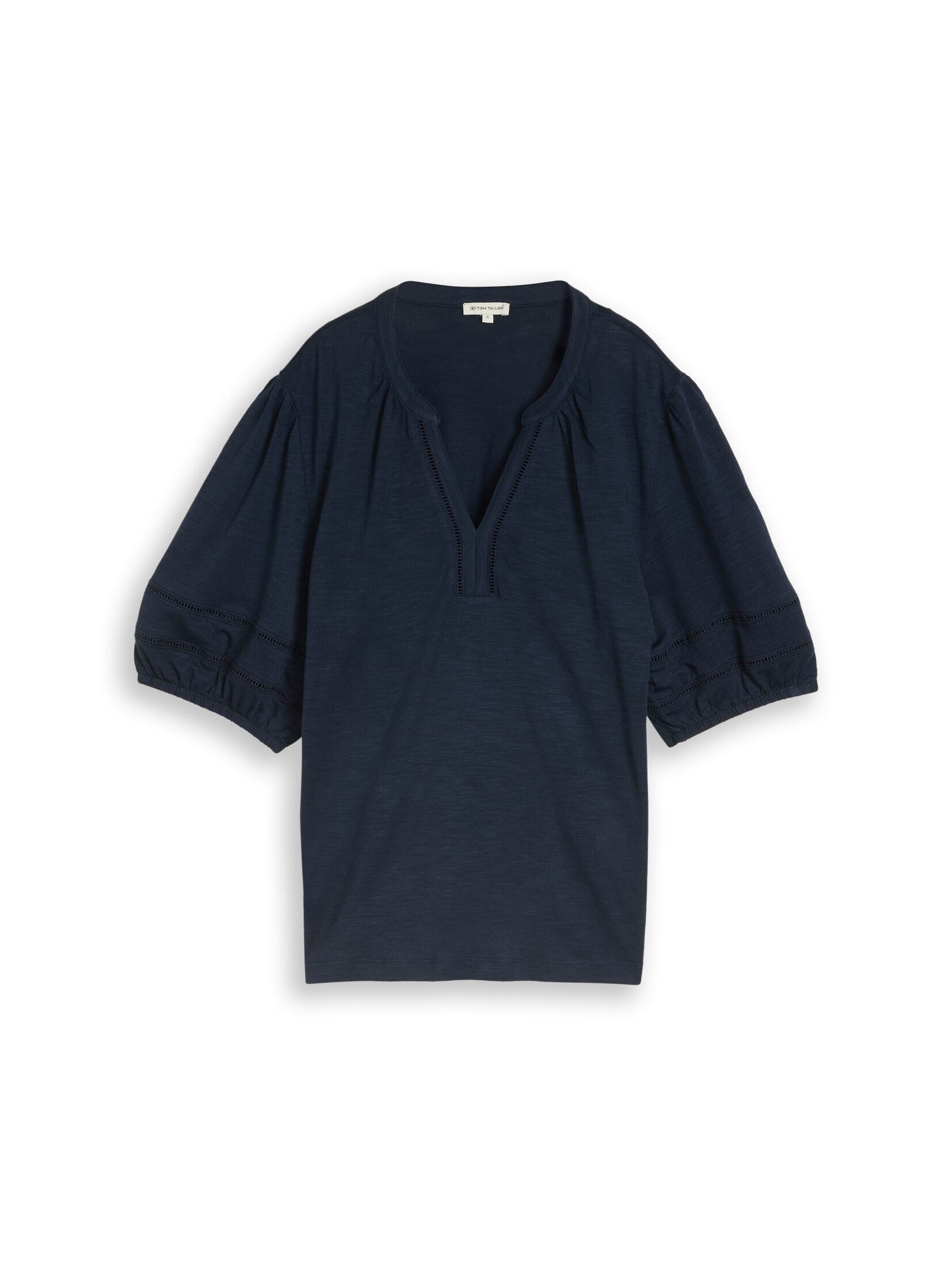 TOM TAILOR T-Shirt T-Shirt (im Einserpack) Blusenshirt mit Spitzendetails