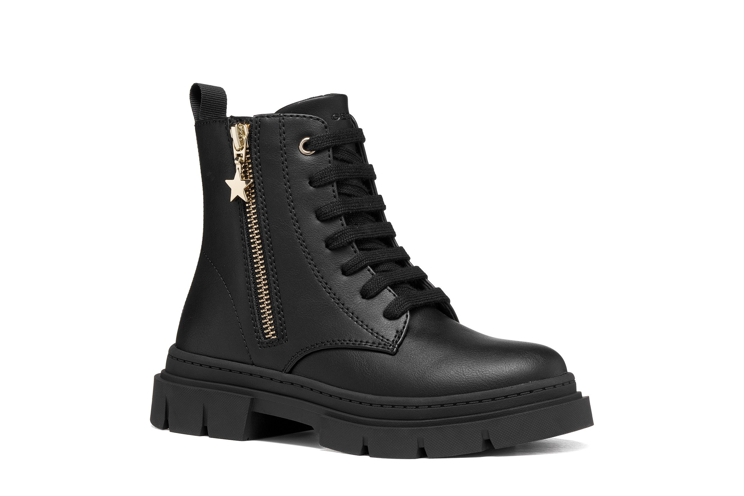 Geox J KARSYN GIRL Schnürboots Stiefelette mit Außenreißverschluss, Größenschablone zum Download