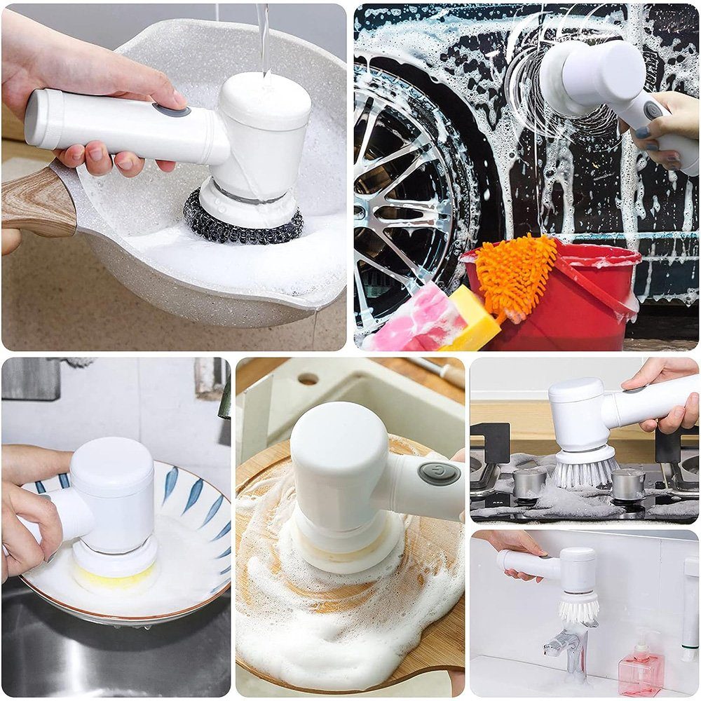 10 Reinigungsbürste mit Elektrische Handgeführte Elektro-Oberflächenbürste Ersatzbürsten zggzerg
