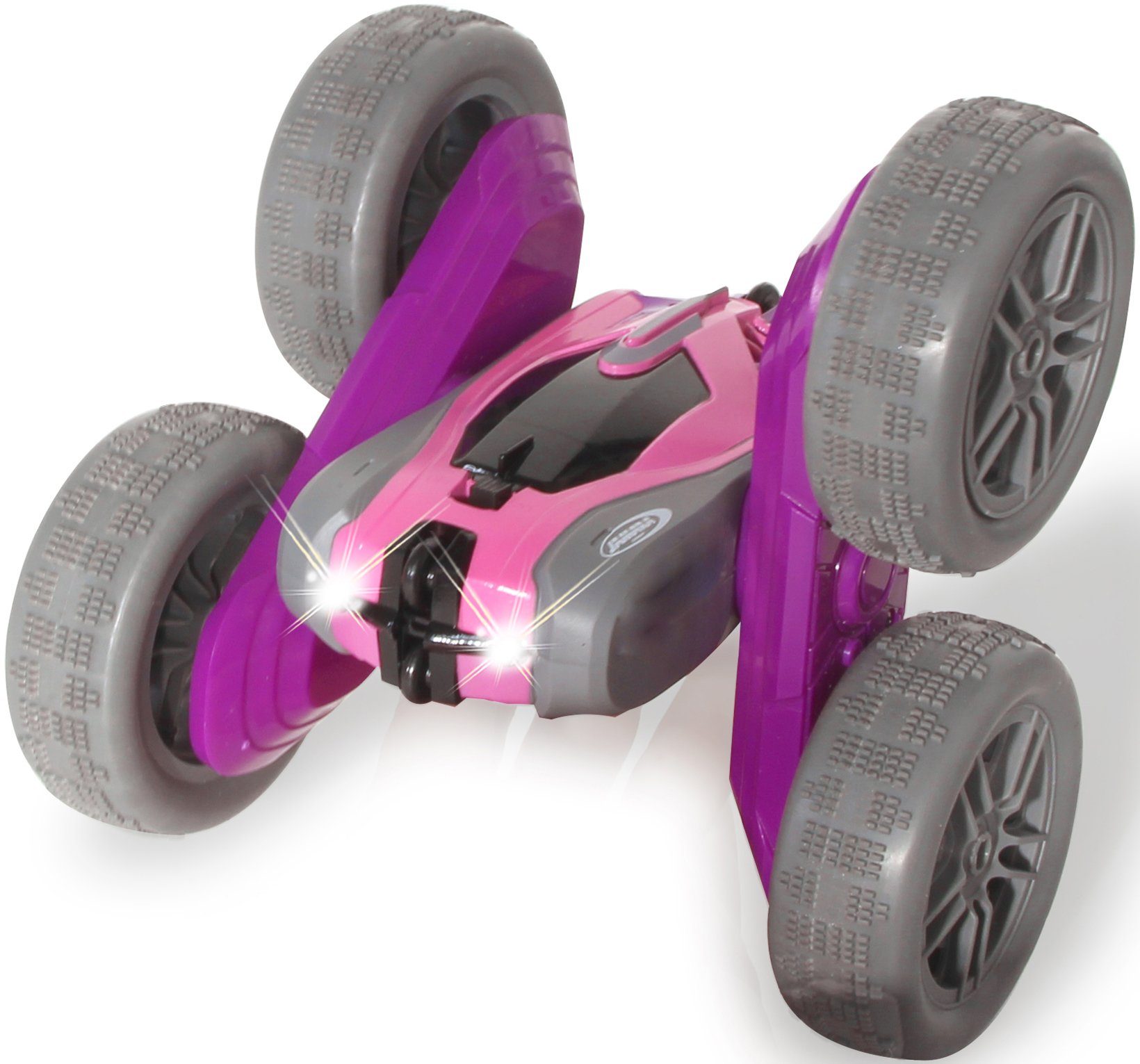 2,4GHz, zuschaltbarem SpinX Jamara mit lila-rosa, LED-Licht Stuntcar RC-Auto