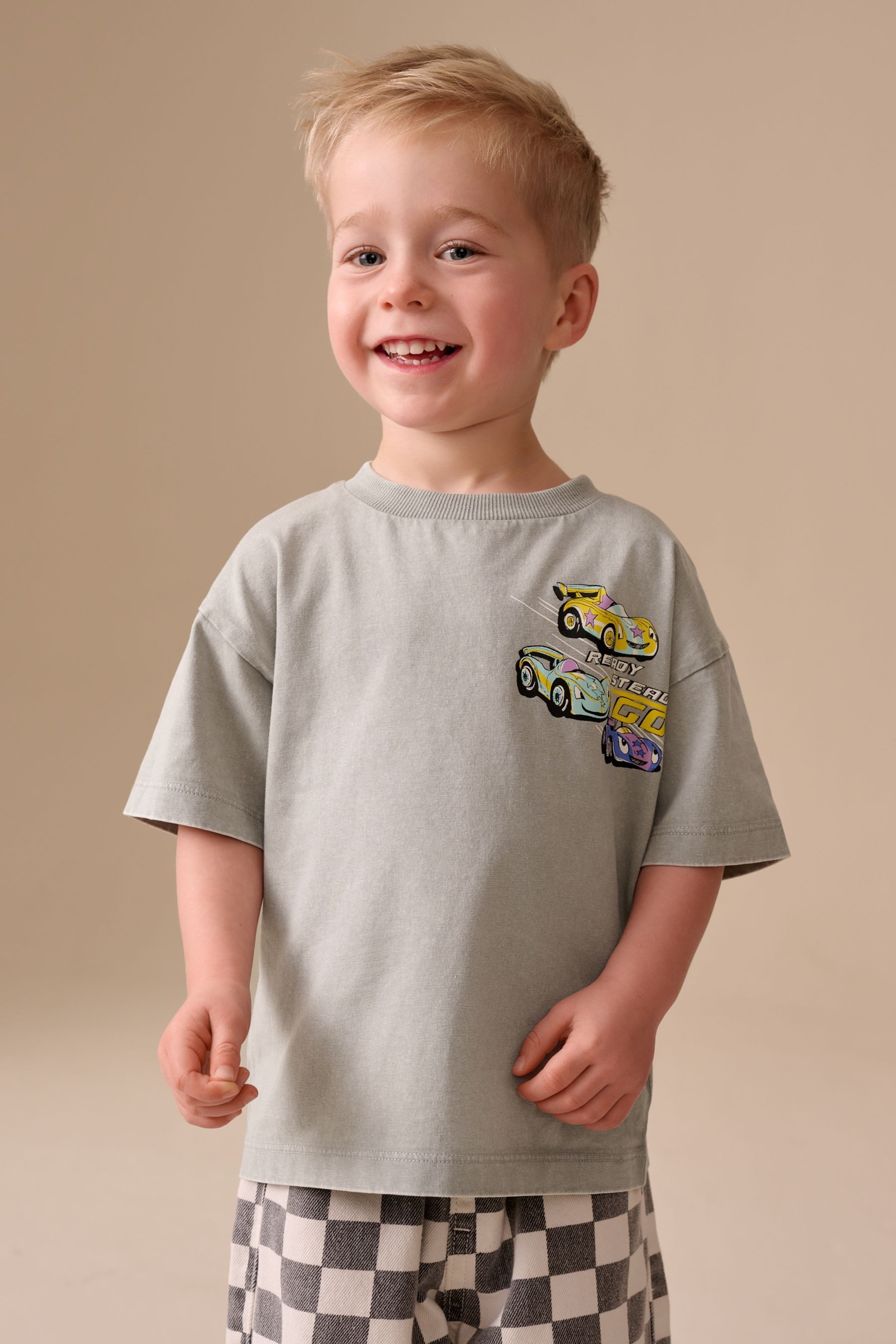 T-Shirt Kurzarm-T-Shirt mit Rücken-Print