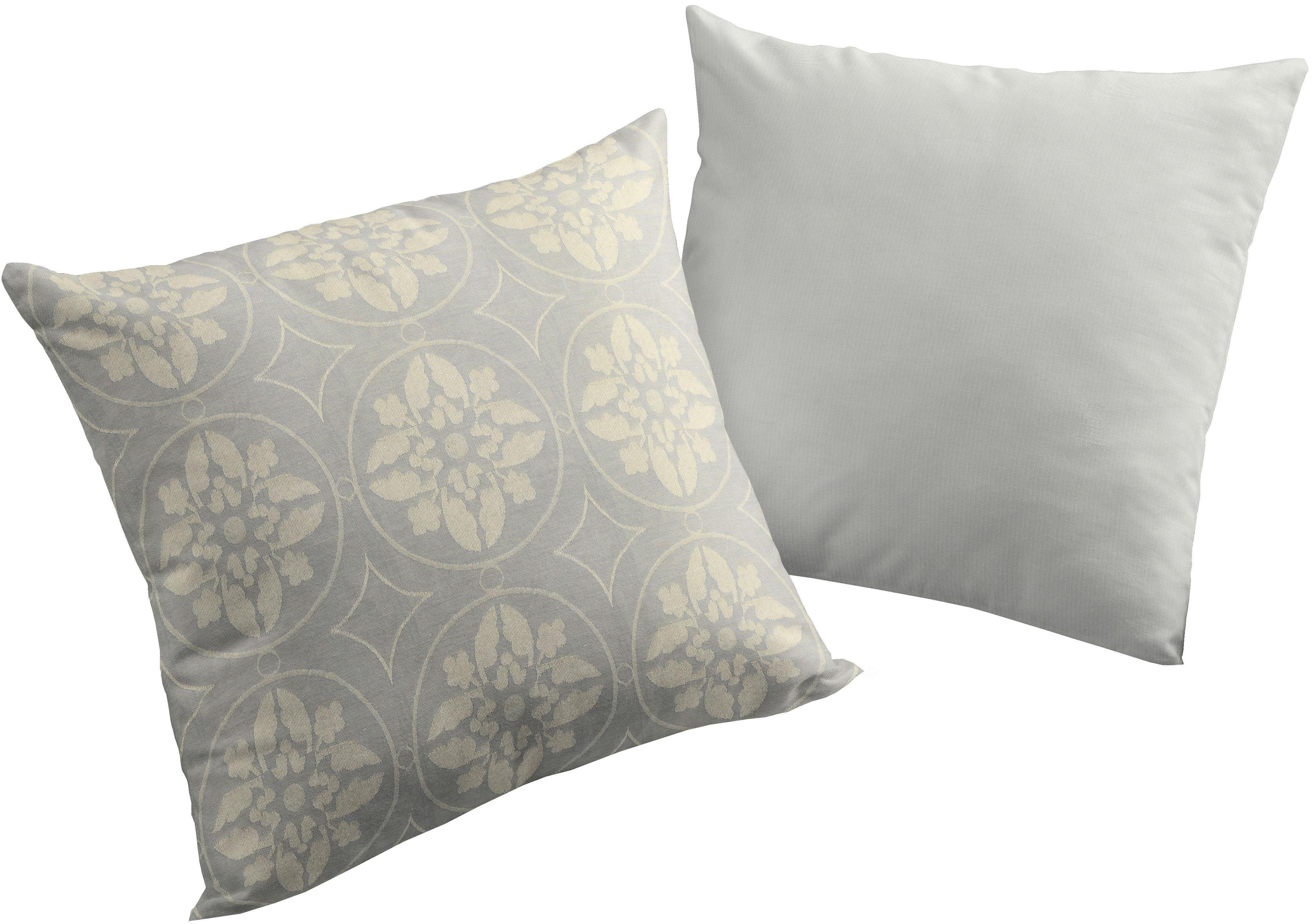 Adam Dekokissen Romantic Puligny A Light, mit großen Ornamenten, Wendekissenhülle ohne Füllung, 1 Stück