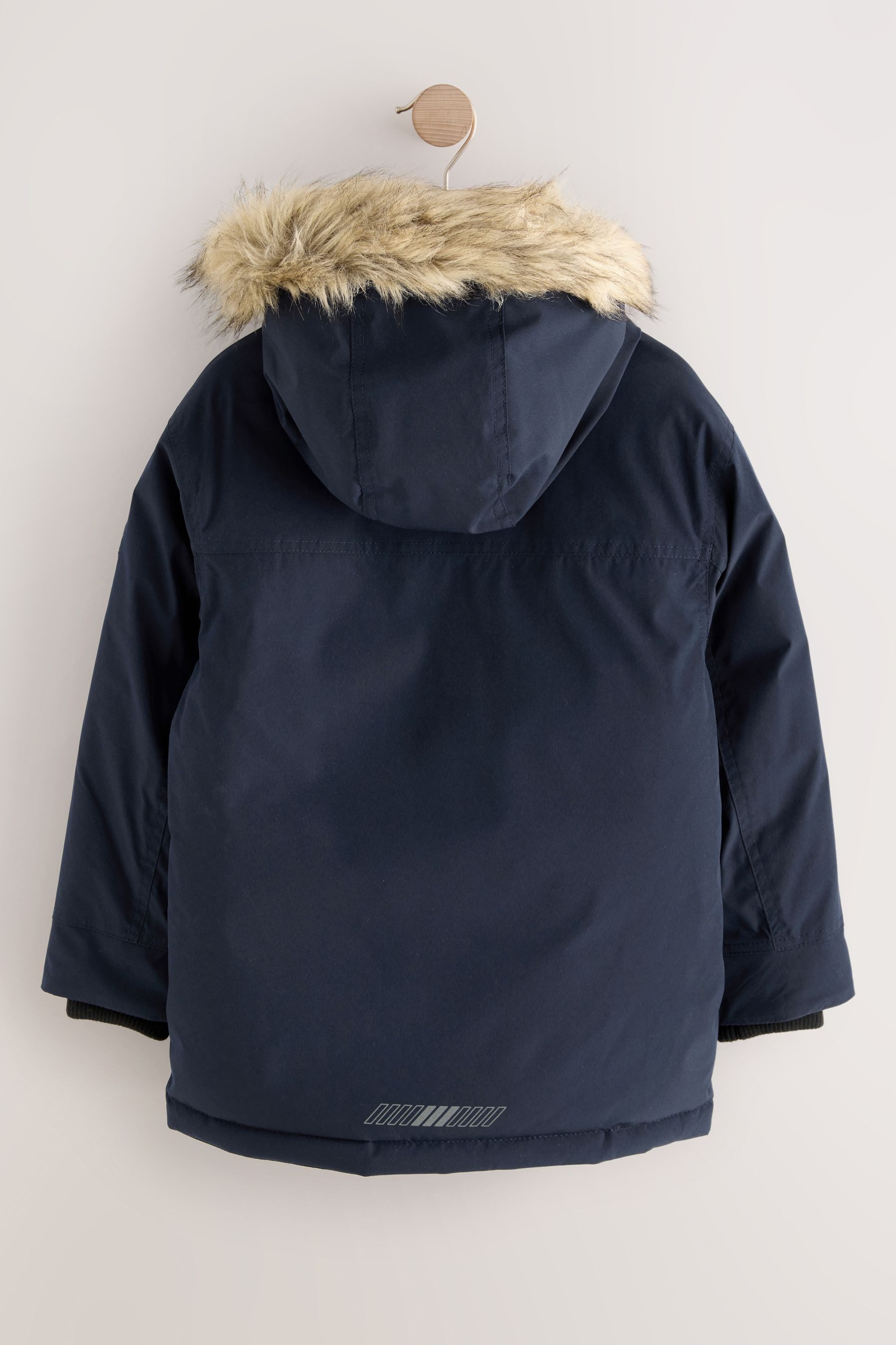 Next Fellimitatjacke Wasserabweisender Parka mit Kunstfellbesatz (1-St)