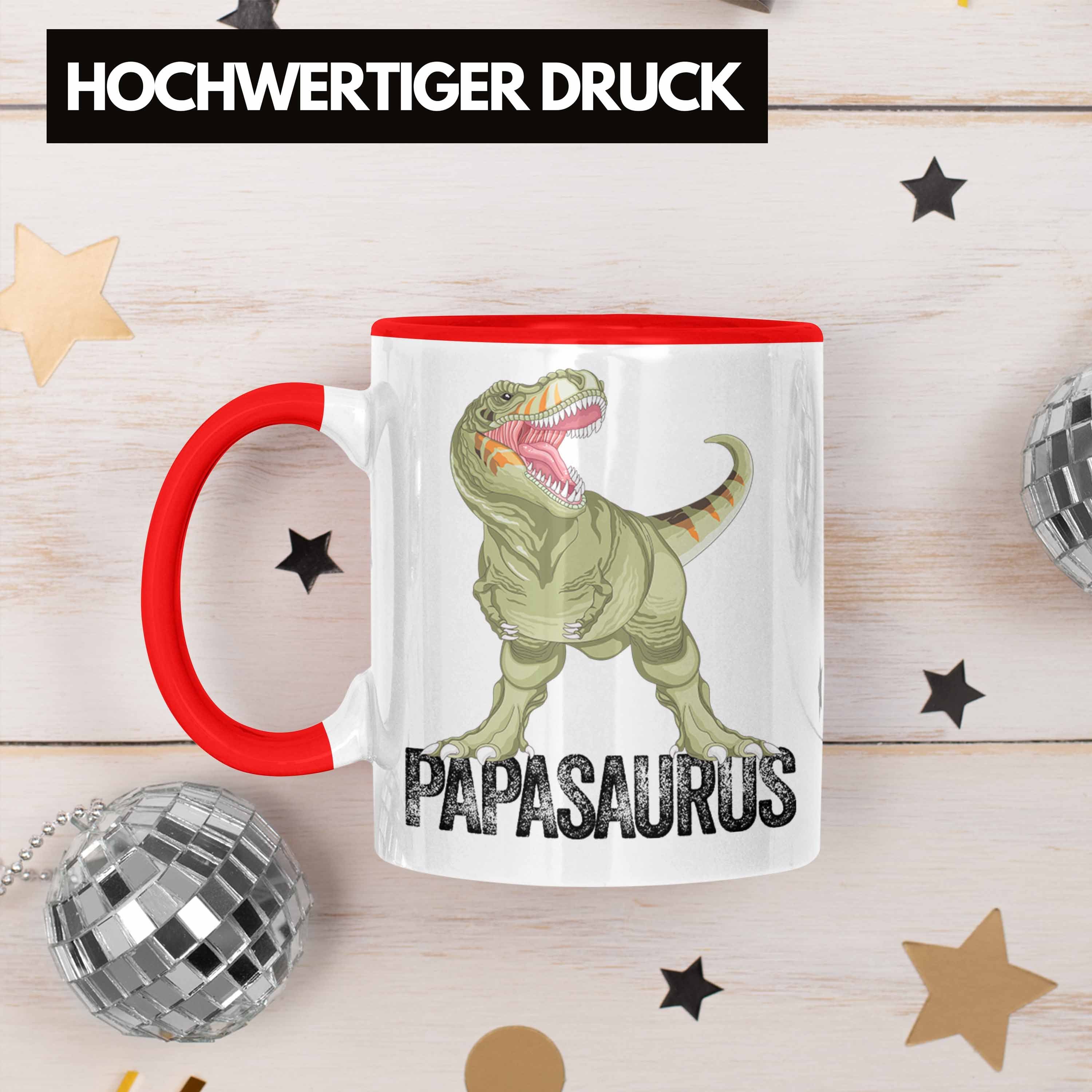 Geschenk Vater Tasse für Tasse Di Rot Vatertag Papasaurus Papa Lustiges Trendation Geschenk
