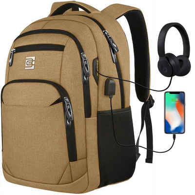 OKWISH Laptoprucksack Laptop Rucksack Rucksäcke Schulrucksack Laptoptasche Wasserbeständig (Laptop Notebook Tasche Schule Uni Rucksack Freizeitrucksack, Sportrucksack, mit USB-Anschluss, Anti-Diebstahl, Backpack mit Laptopfach), Herren Damen Jungen Teenager Freizeit Arbeit Business Reisen