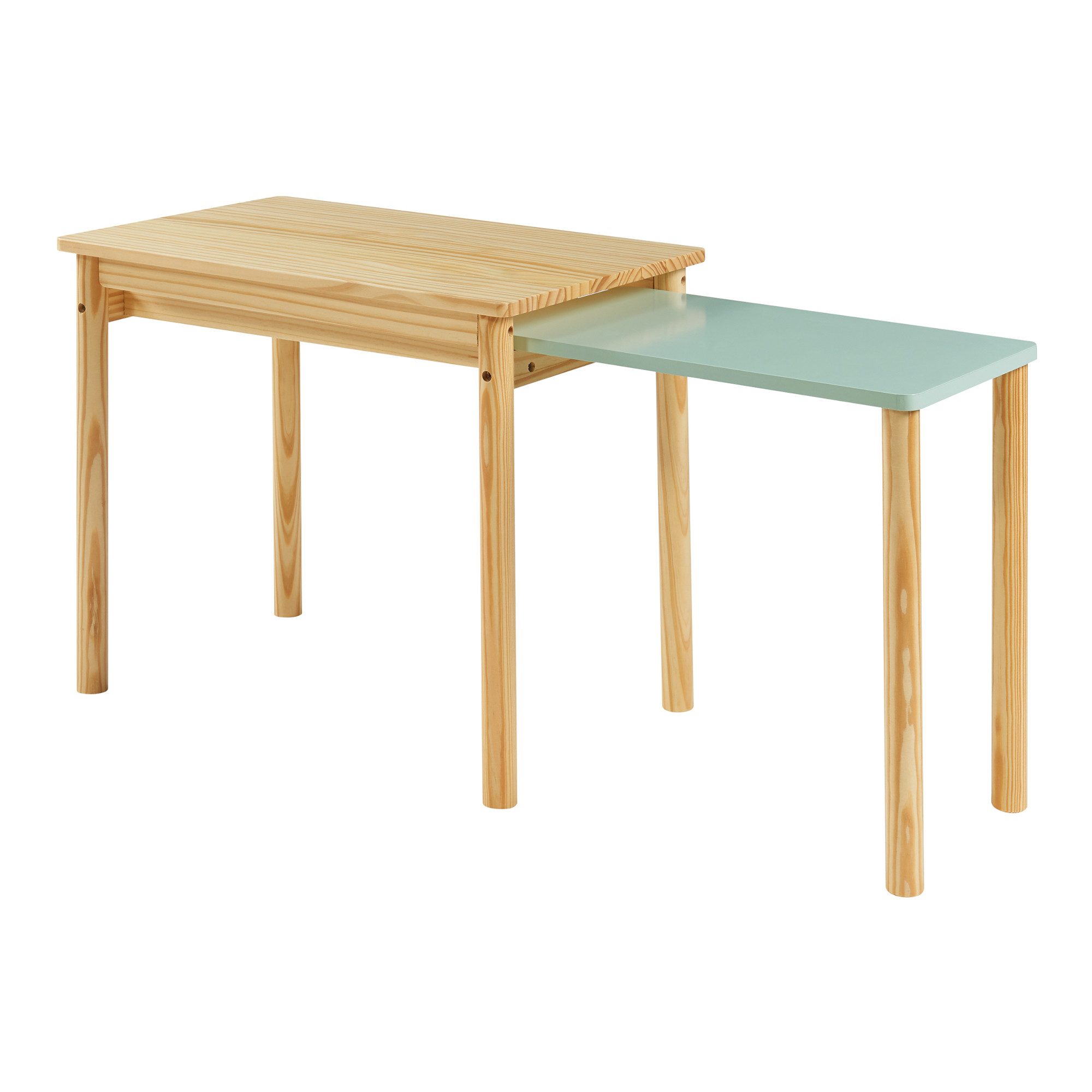 en.casa Kindertisch, »Skellefteå« ausziehbar 60x38x52 cm Kiefernholz+MDF Na günstig online kaufen