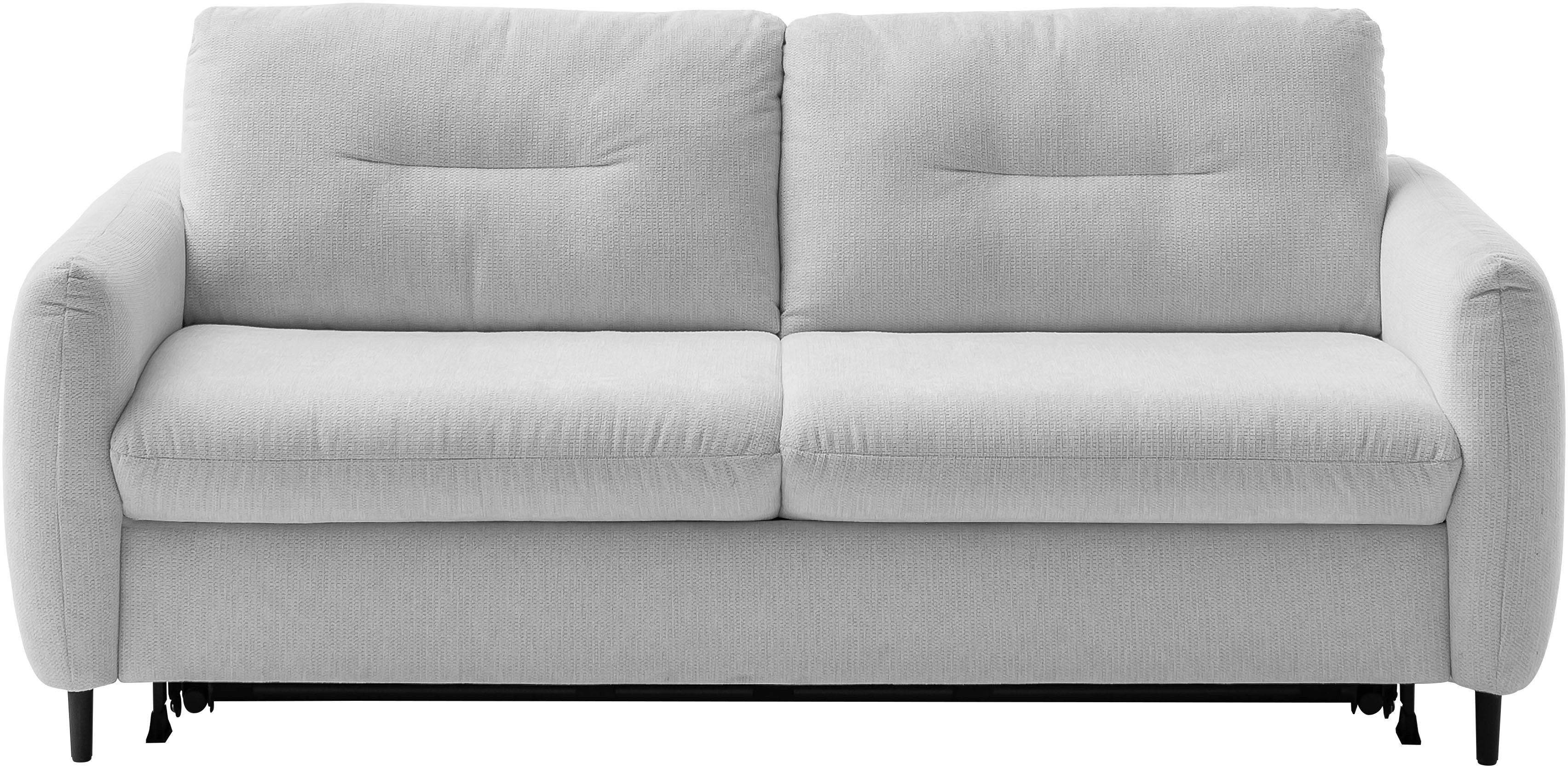 Home affaire 3-Sitzer Clevina, Schlafsofa mit Kaltschaummatratze, Breite 216 cm, Sofa & Bett in einem – kinderleicht ausklappbar & freistellbar im Raum