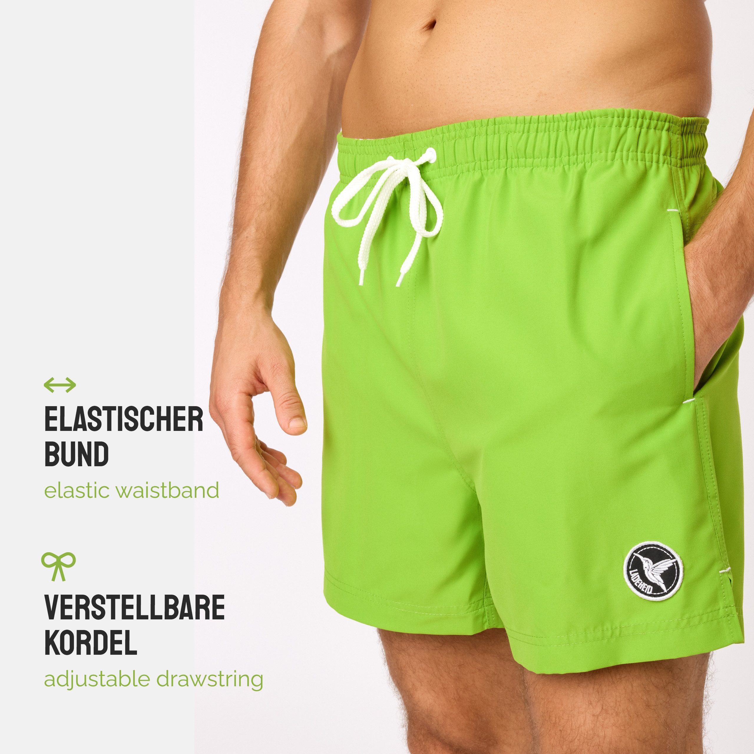 Ladeheid Badeshorts Herren Badehose Boardshorts Beachshorts Schwimmhose LA40-198