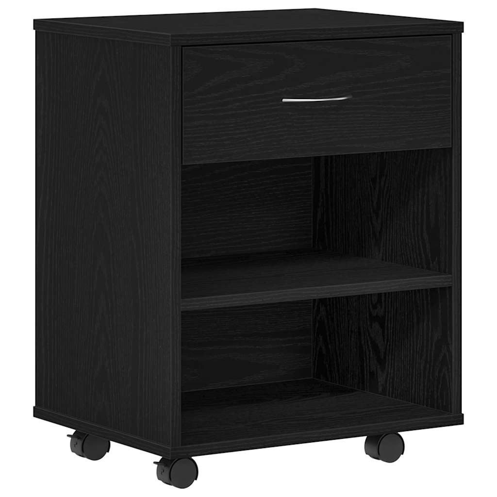 Mehrzweckschrank Aufbewahrungsschrank Schwarz Eichen-Optik 46 x 36 x 59 cm