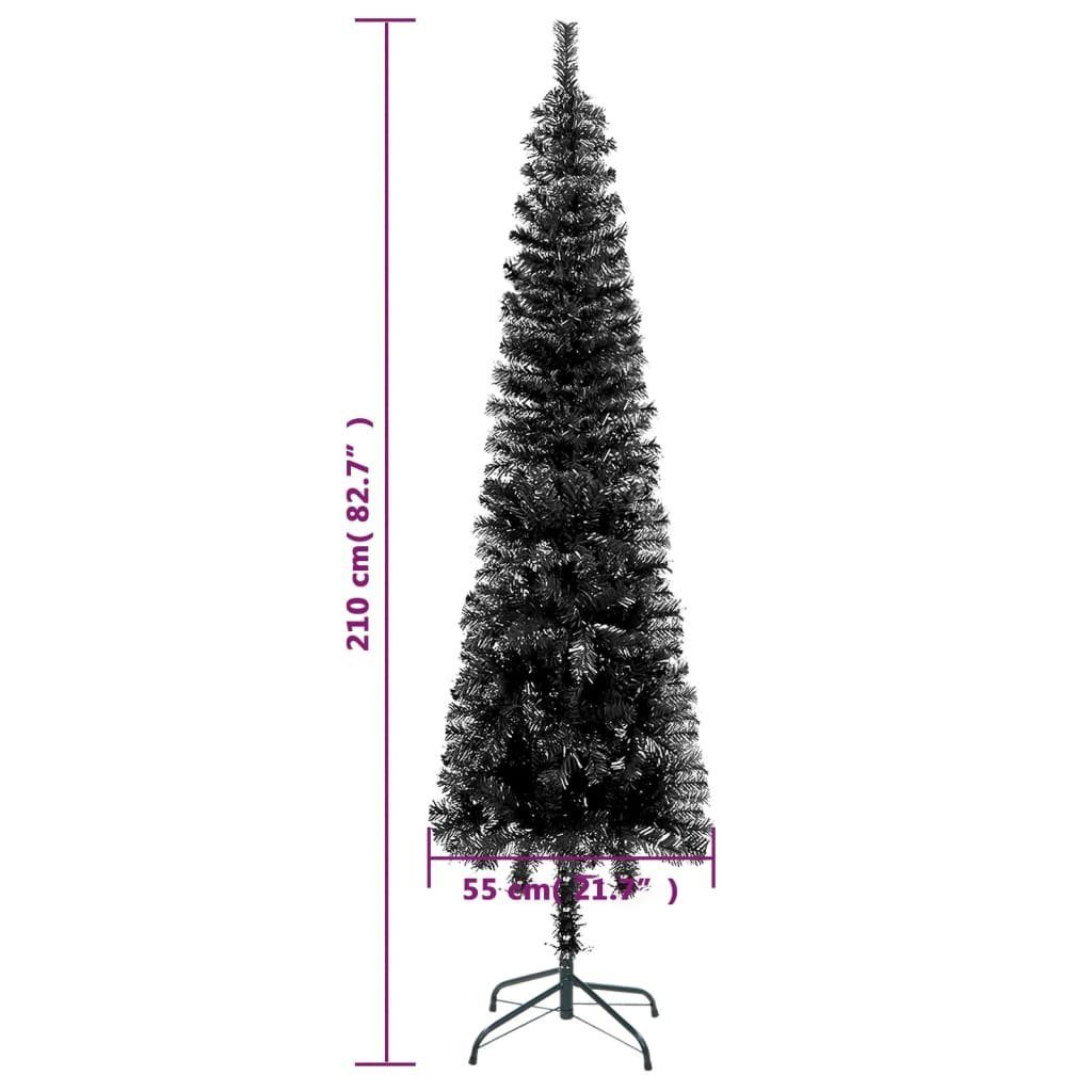 Schwarz Künstlicher furnicato cm Weihnachtsbaum Schlanker 210 Weihnachtsbaum
