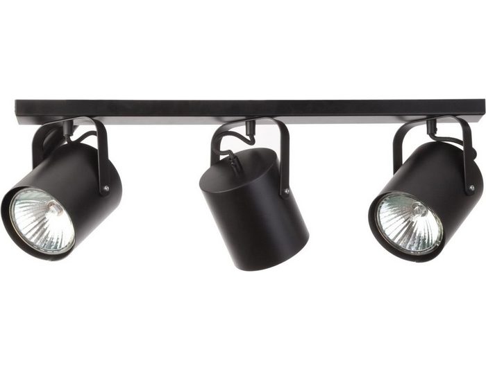 Licht-Erlebnisse Deckenstrahler BLITZ ohne Leuchtmittel Deckenlampe Schwarz modern verstellbar Spot Wohnzimmer Lampe