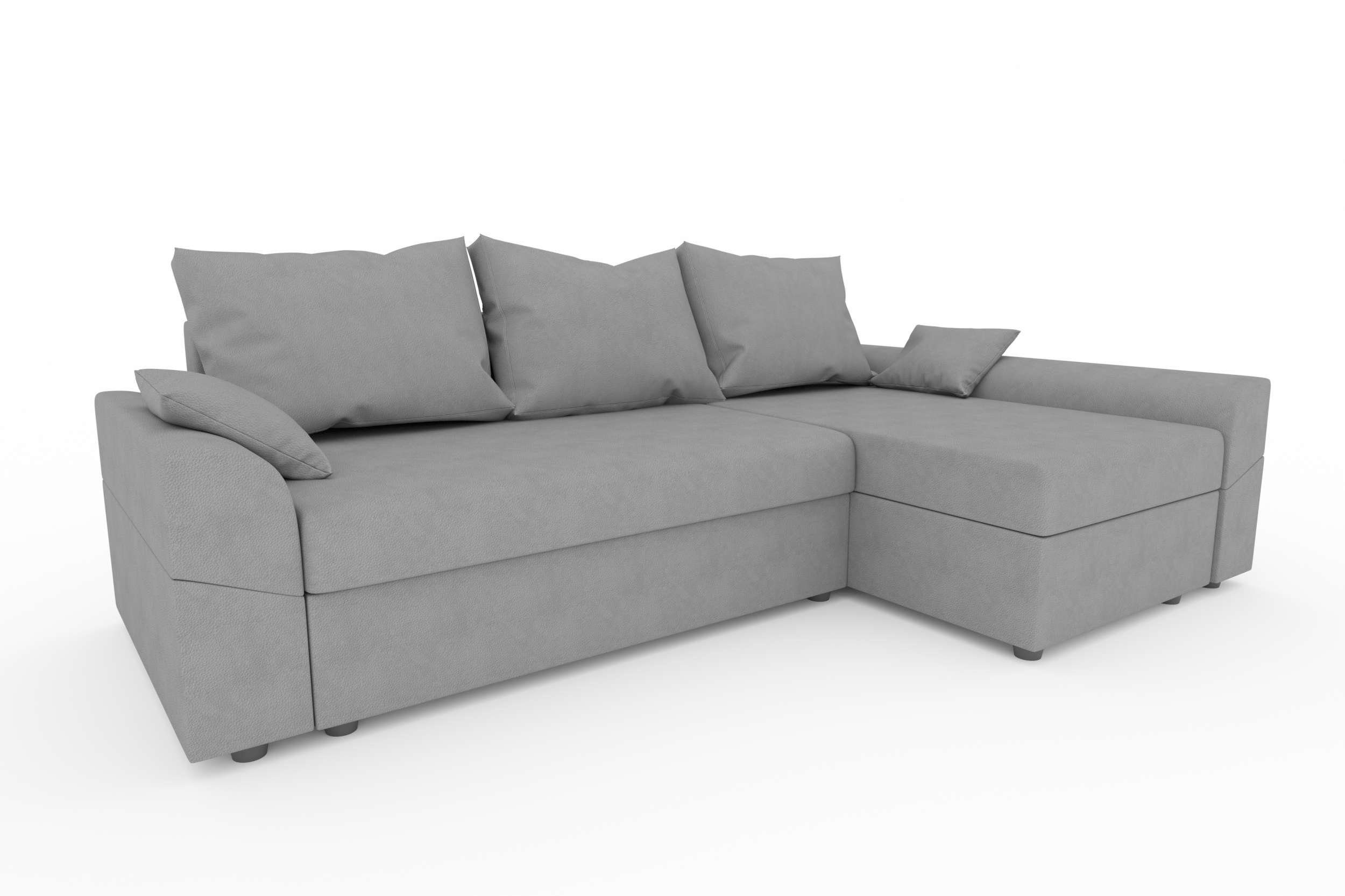 Stylefy Sofa, Bettfunktion, Eckcouch, mit Design Modern L-Form, Bettkasten, mit Sitzkomfort, Ecksofa Aurora,