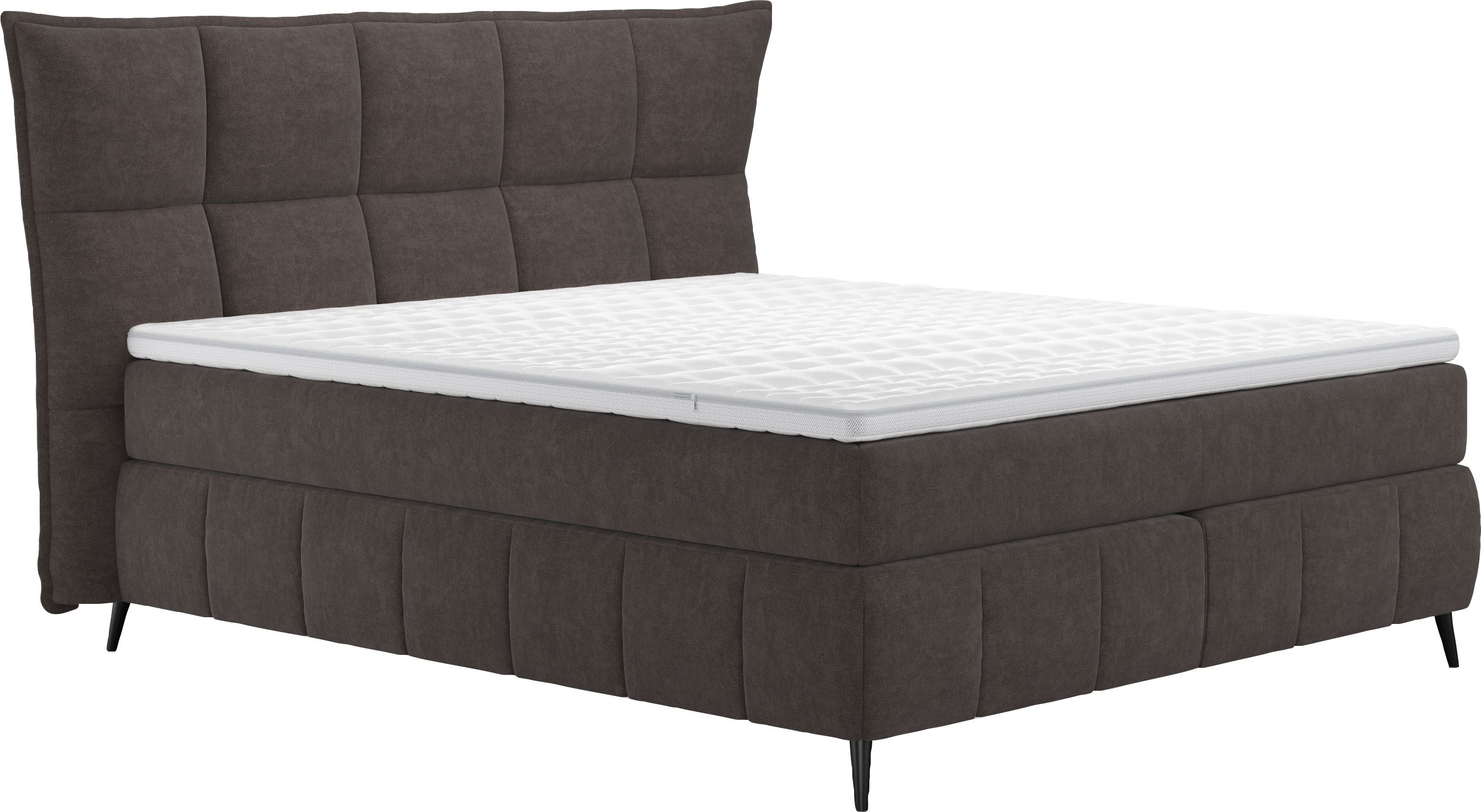 COTTA Boxspringbett Sarah, Boxbett inkl. Topper, 2 Matratzenkerne, Härtegrade H2, H3 oder H4