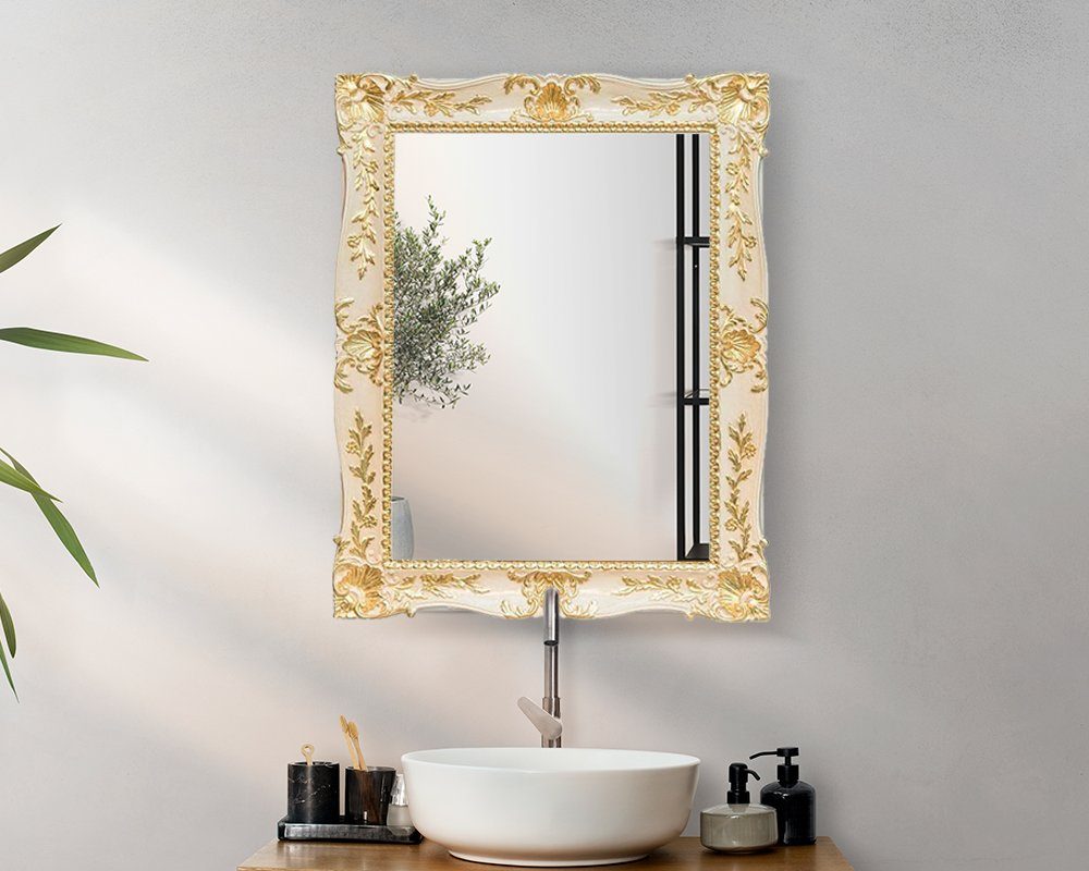 ASR Rahmendesign Barockspiegel Modell Bellaria, Größe außen: 78 cm x 98 cm x 6 cm