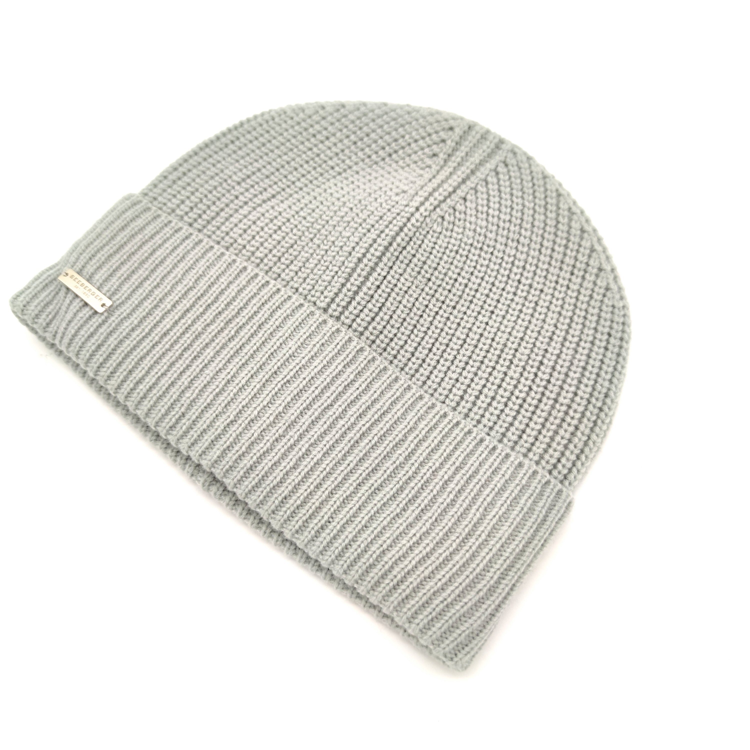 Seeberger Strickmütze Strickmütze smoke grey