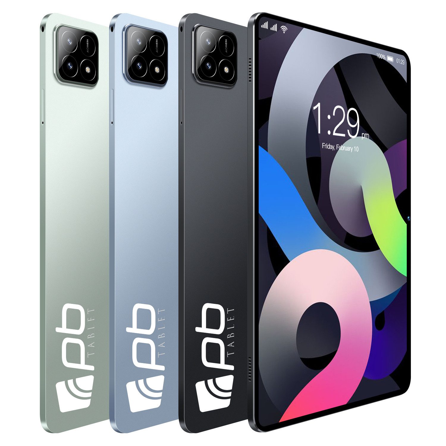 pb Pad 6s 12+512GB Tablet, Wifi 7, 3 Jahre Garantie, 2K-Display 120Hz Tablet (10,1", 512 GB, Android 14, WLAN 7, GSM, 5G, 4G, 3G, 2G, GPS-Satelliten-Navigation, SIM-Tool, Kopfhörer, Tablet-Halter, S Pen, Schutzfolie, Cleantücher)