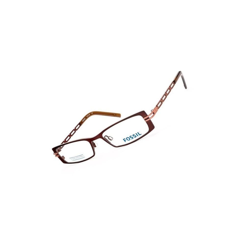 Fossil Brillengestell Korrektionsfassung Brille Metall Braun 50/17/135 - OF1147200, Metall