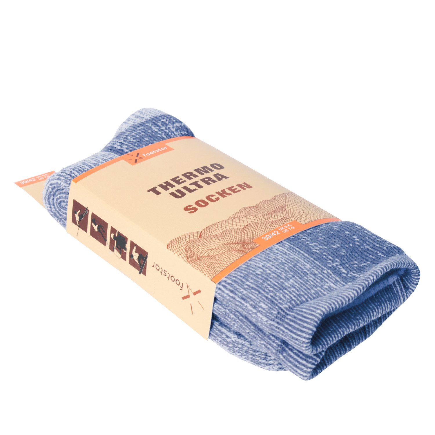 Footstar Thermosocken THERMO-ULTRA Wollsocken - Damen Herren & Kinder (1er & 2er)