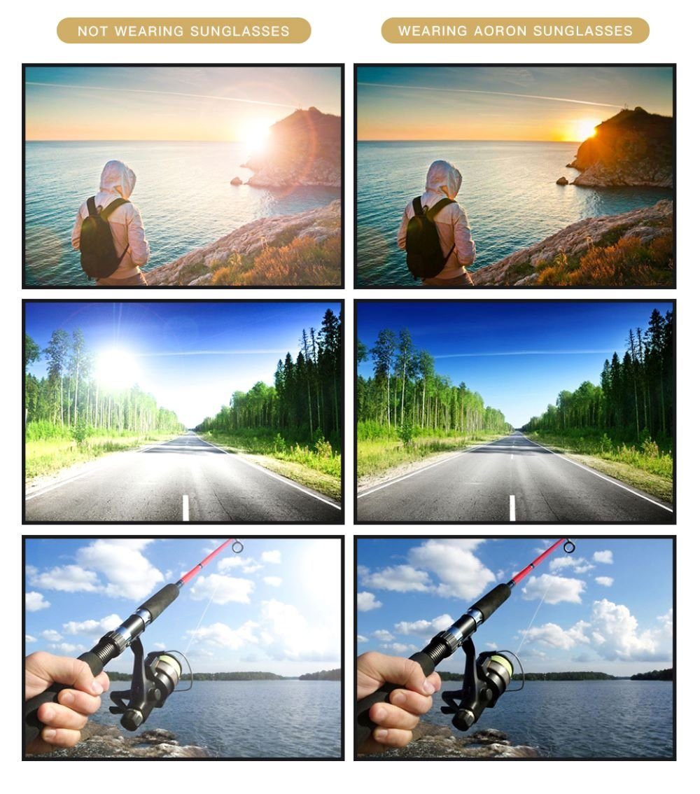 PACIEA Sonnenbrille Polarisierte Outdoor-Sport UV Schutz Herren