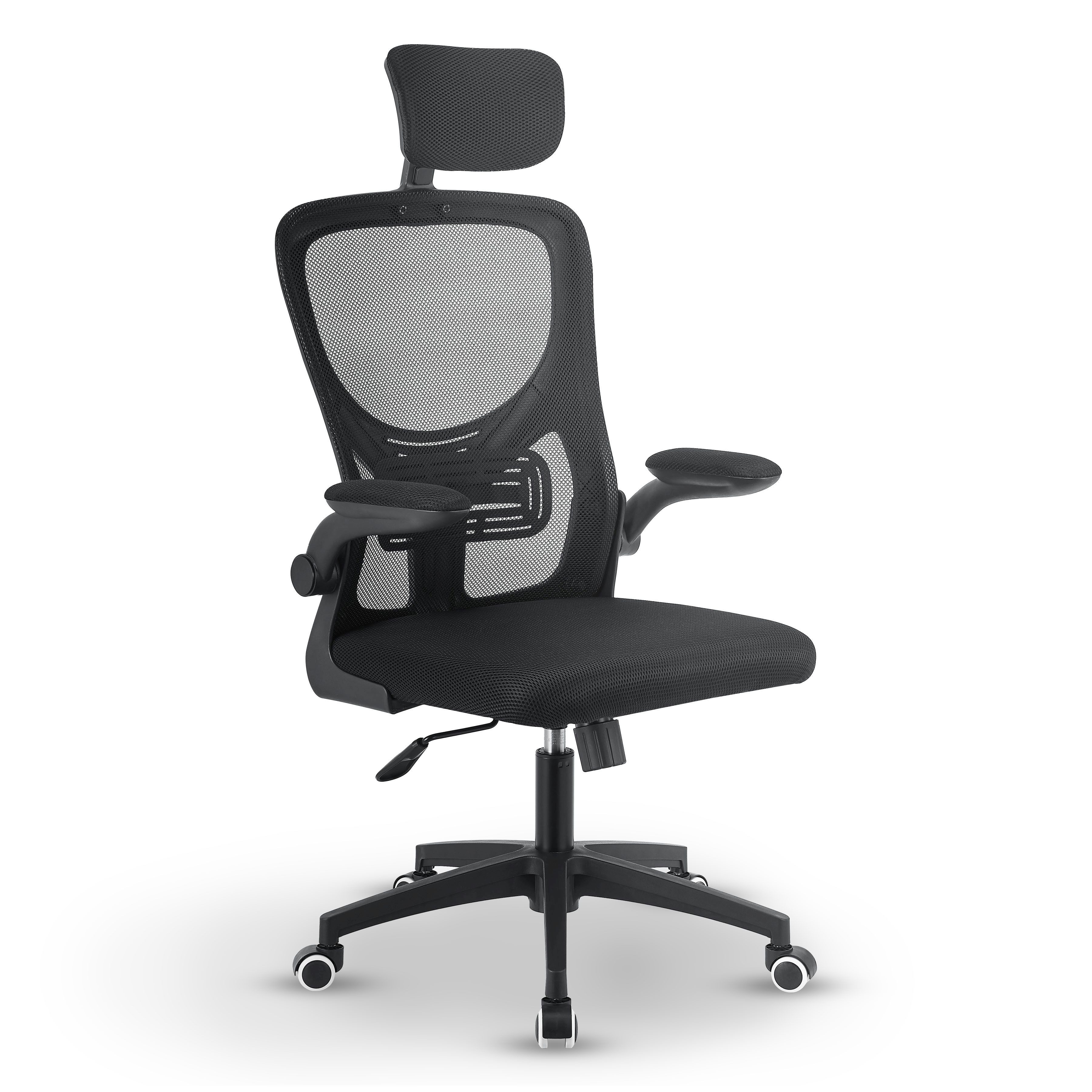 Juskys Bürostuhl Baltimore, Ergonomisch, höhenverstellbar, Rollen, Armlehne günstig online kaufen