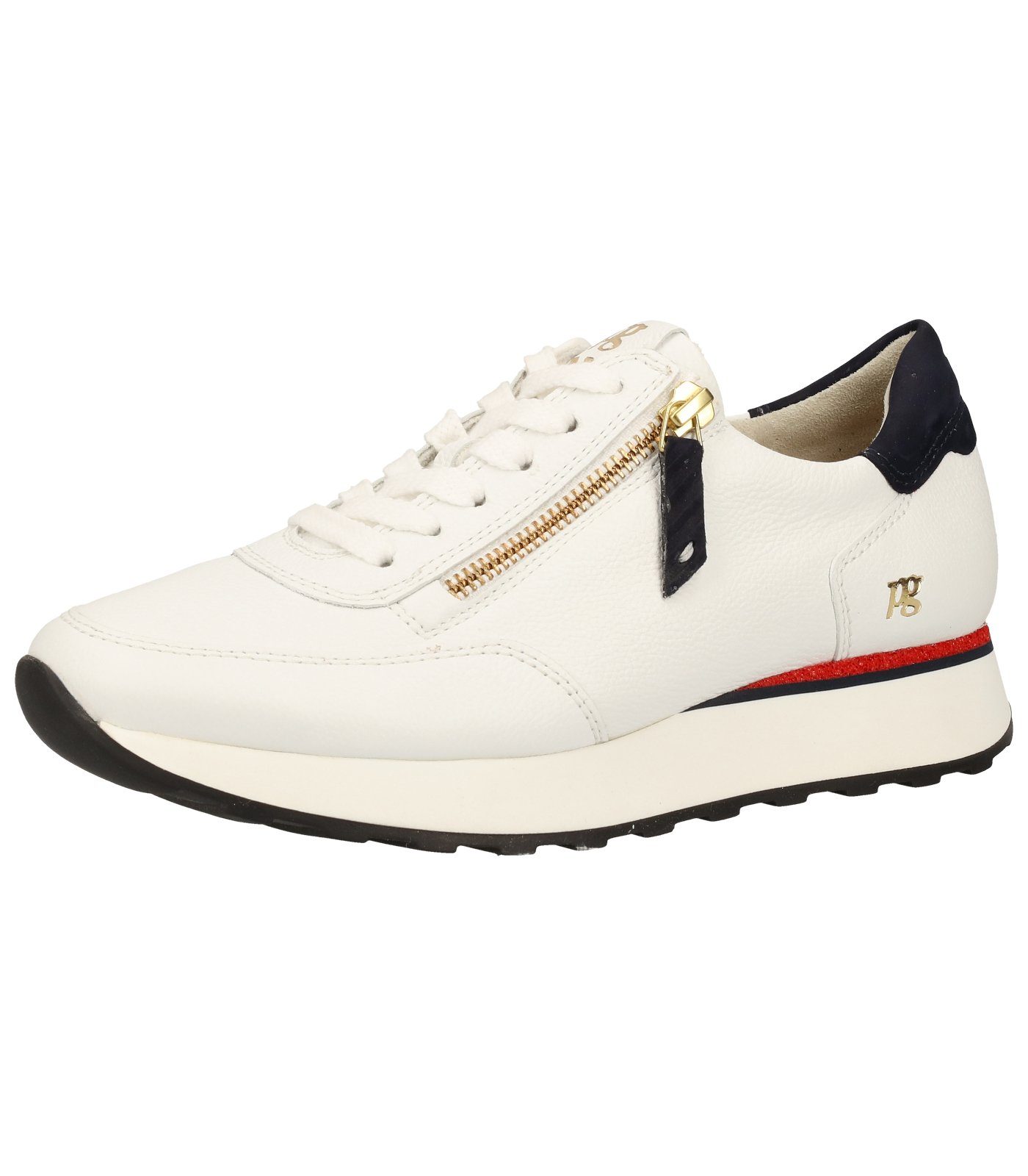 Sneaker Nubukleder white/saphir Green Paul Sneaker