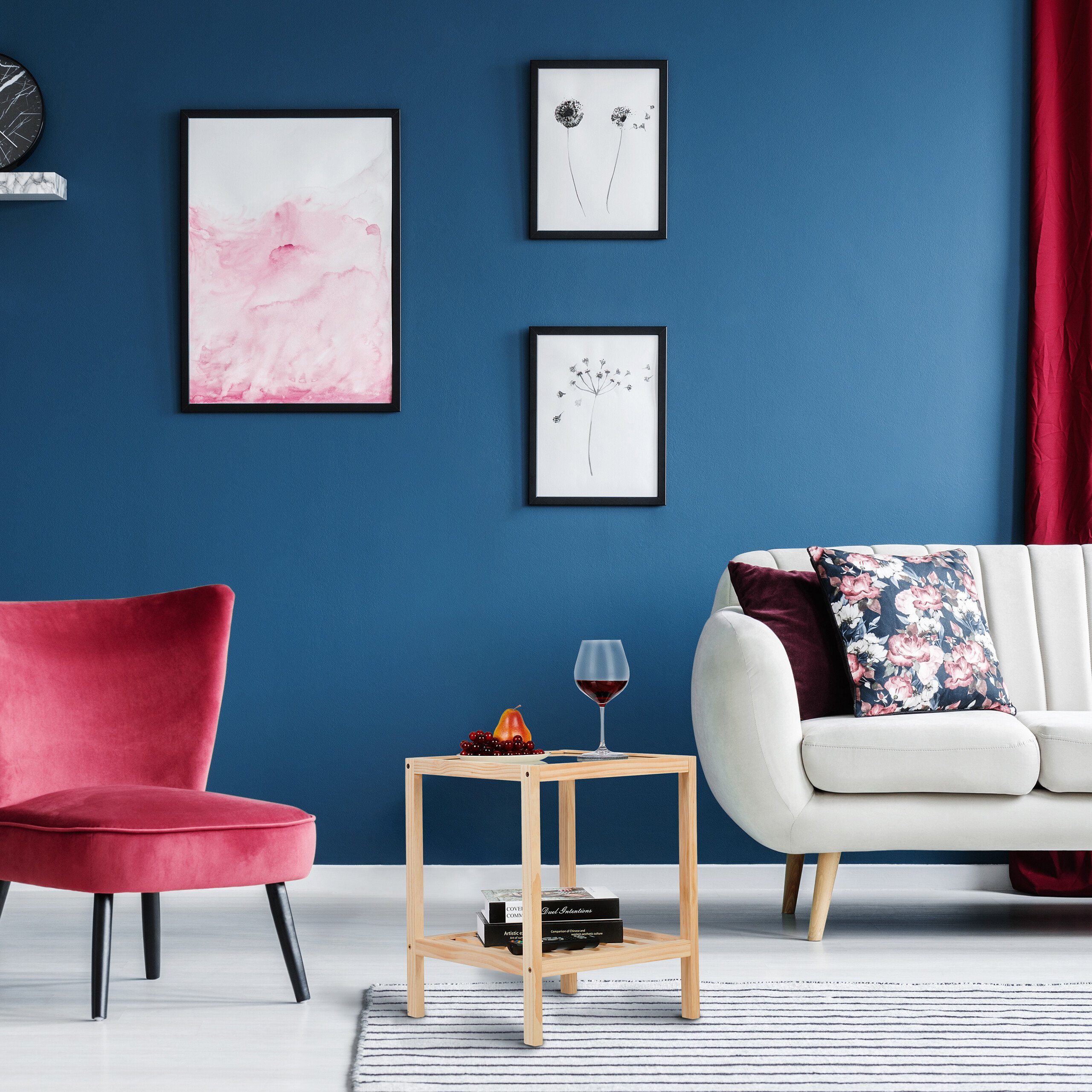 relaxdays Beistelltisch mit Glasplatte günstig online kaufen