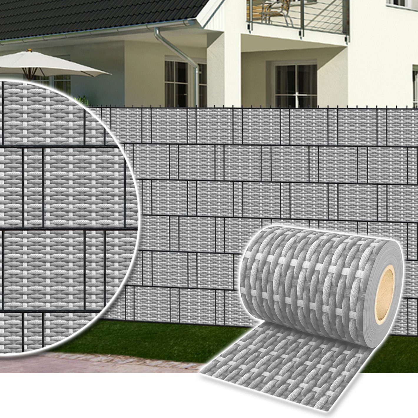 Plantiflex Sichtschutzstreifen Sichtschutz Rolle 35m blickdicht günstig online kaufen