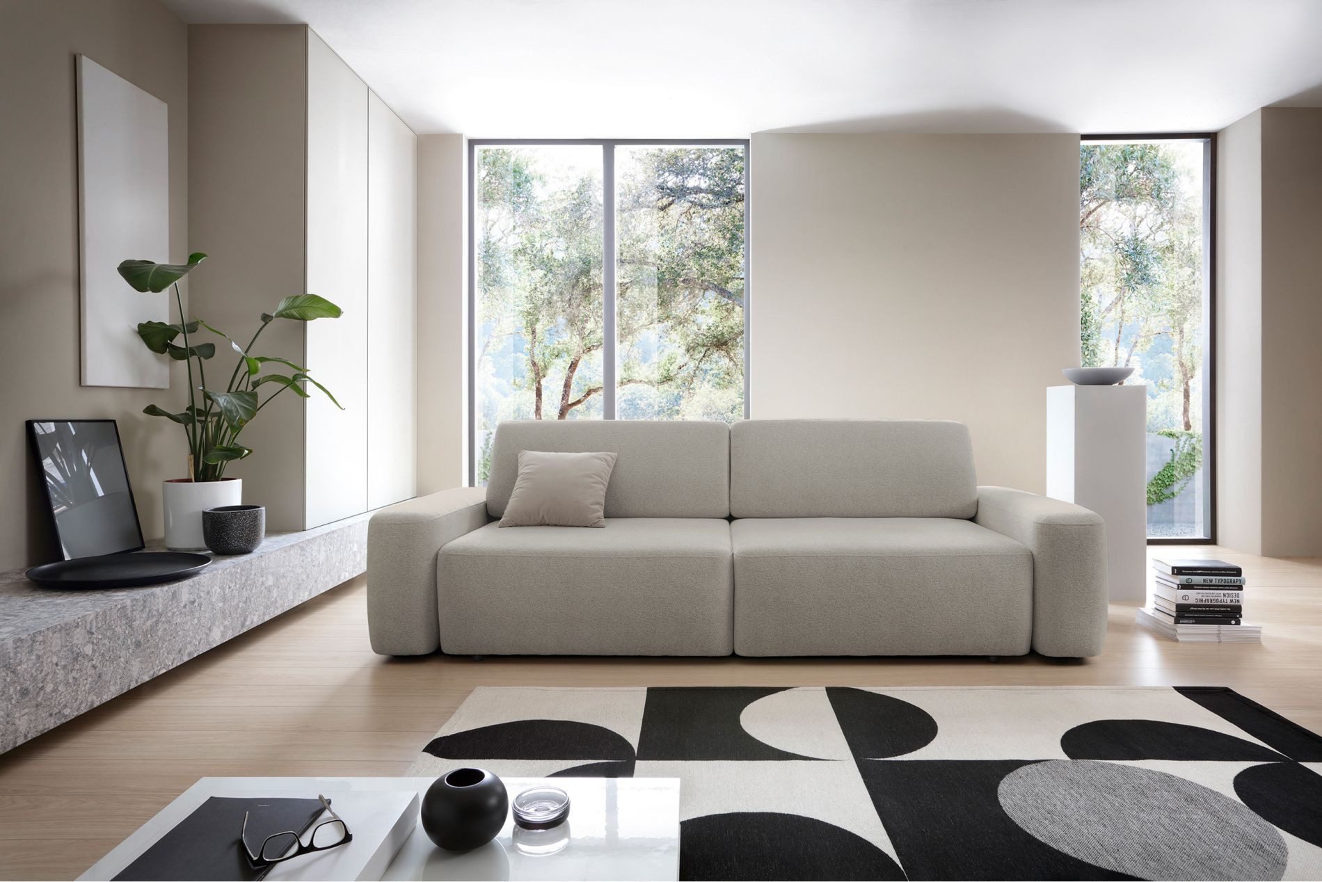 Selsey Schlafsofa BALEO, 3-Sitzer-Sofa mit Schlaffunktion & Bettkasten, Chenille-Stoff