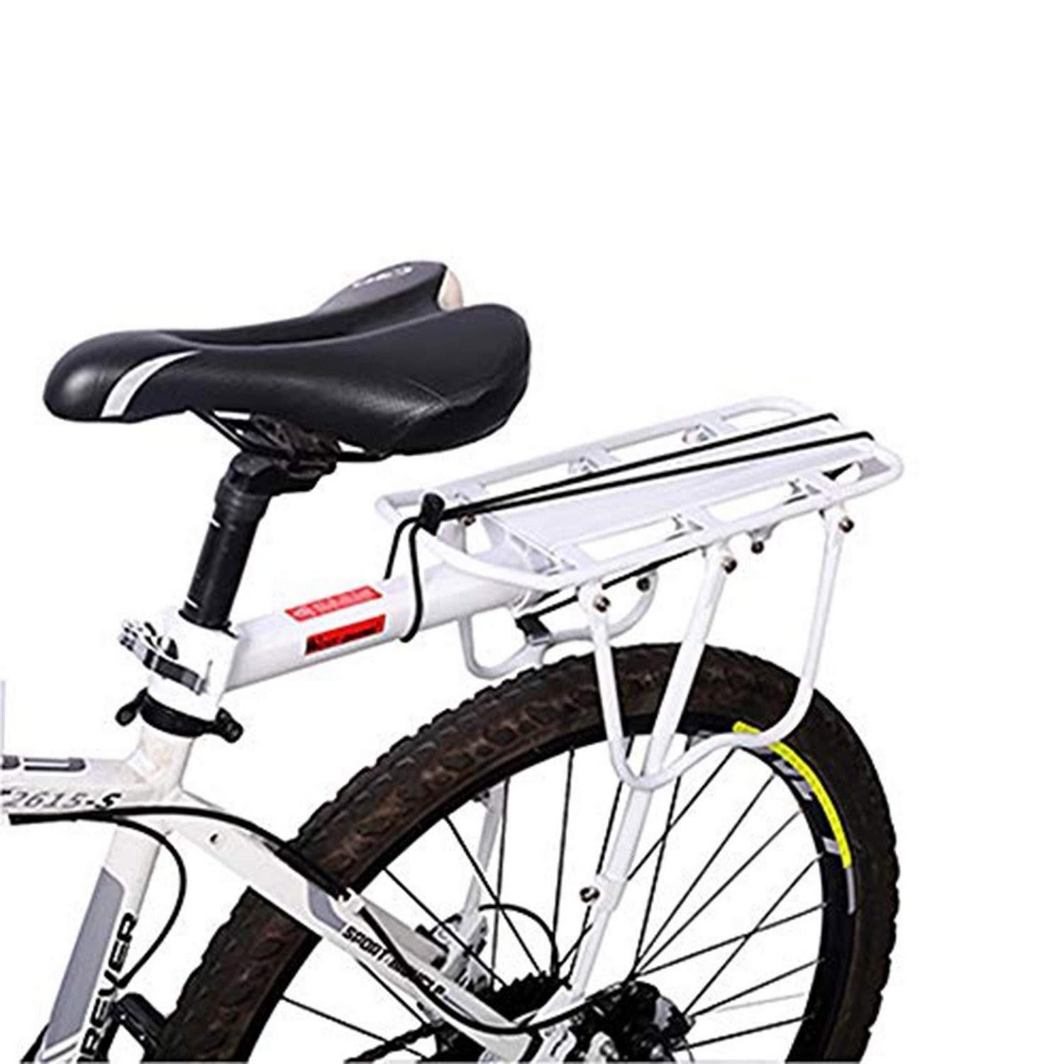 LuxusKollektion Fahrrad-Gepäckträger Gepaecktraeger Hinten Universal Weiss (1-St)