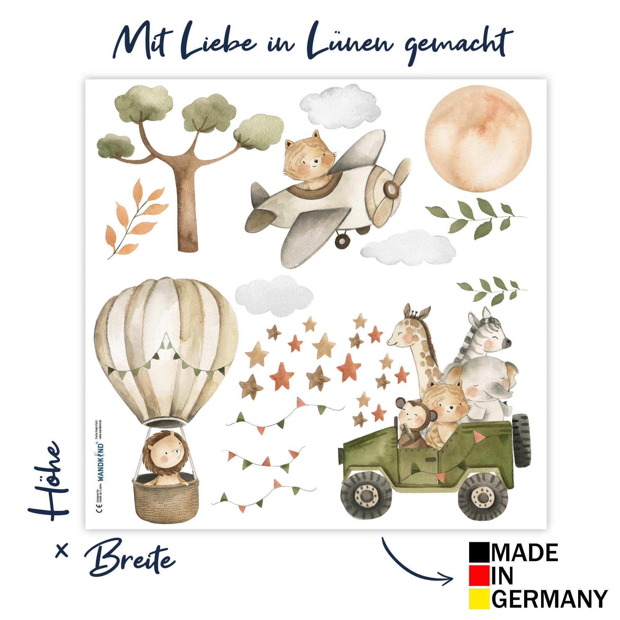 WANDKIND Wandtattoo Safari V368 (Safari), Wieder ablösbar günstig online kaufen