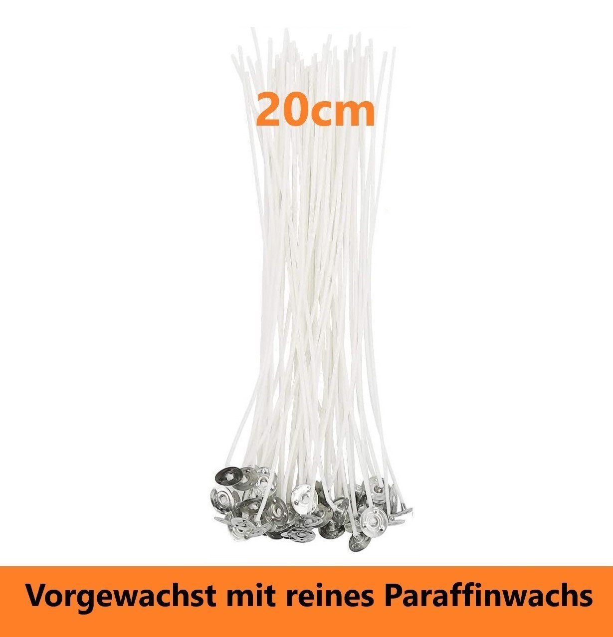 Kerzenhalter Kerzendochte 50Stk. 20cm lang mit Metallfuß
