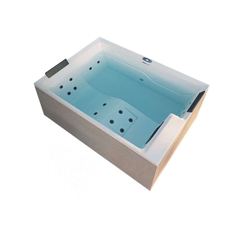 HOME DELUXE Whirlpool Outdoor Whirlpool NIMBUS DELUXE - 190 x 140 x 70 cm, (1-tlg), Inkl. Heizung, 18 Massagedüsen I Außen Whirlpool