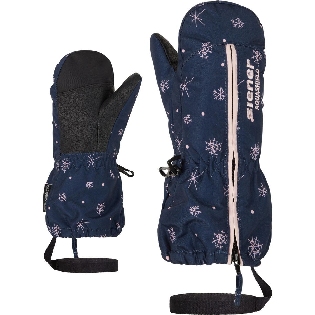 Ziener Skihandschuhe Langelo-z AS Glove Mini Wind- und wasserdichte Fäustlinge für Kinder mit einfachem Anziehen