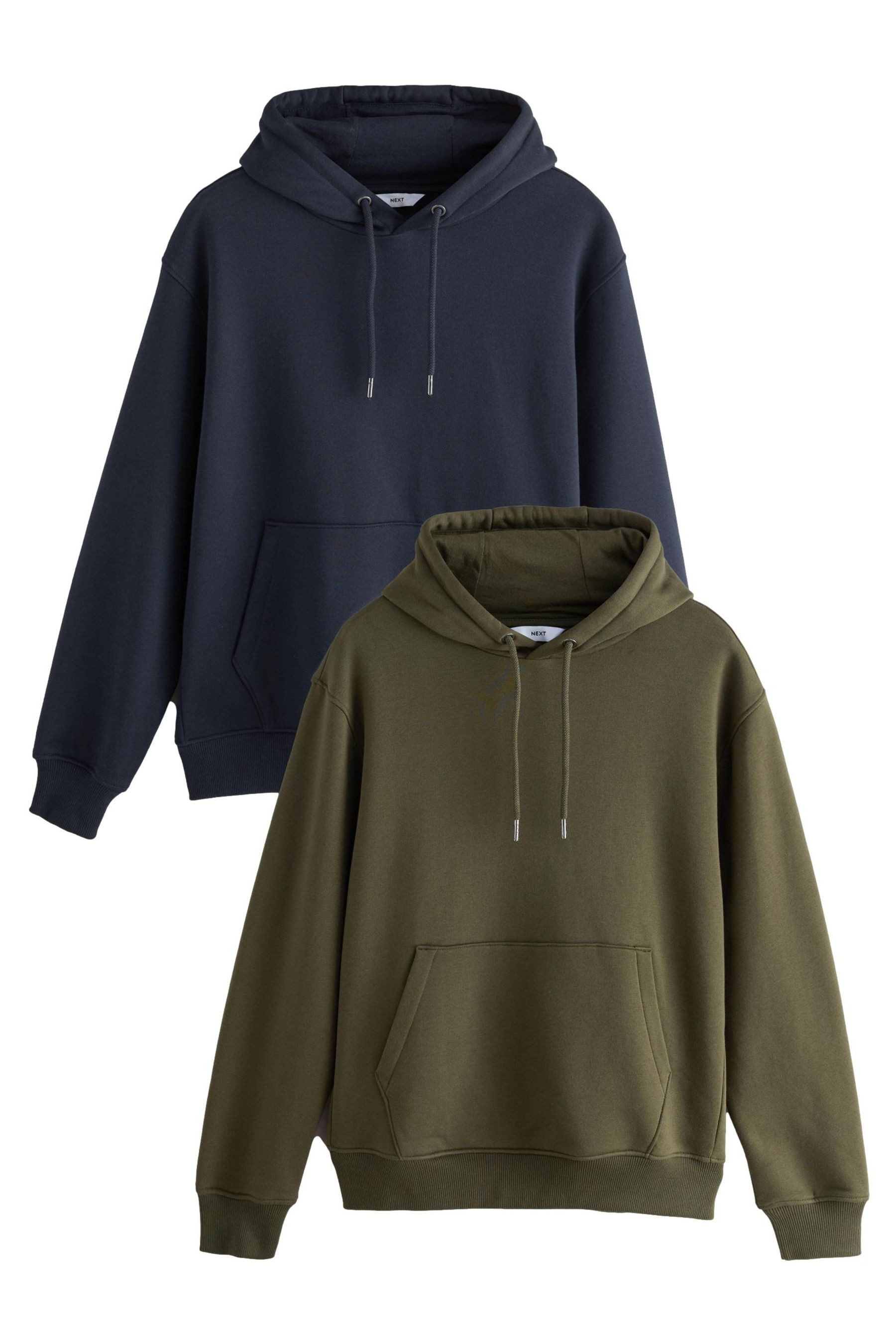 Kapuzenpullover Hoodies mit hohem Baumwollanteil im 2er-Pack