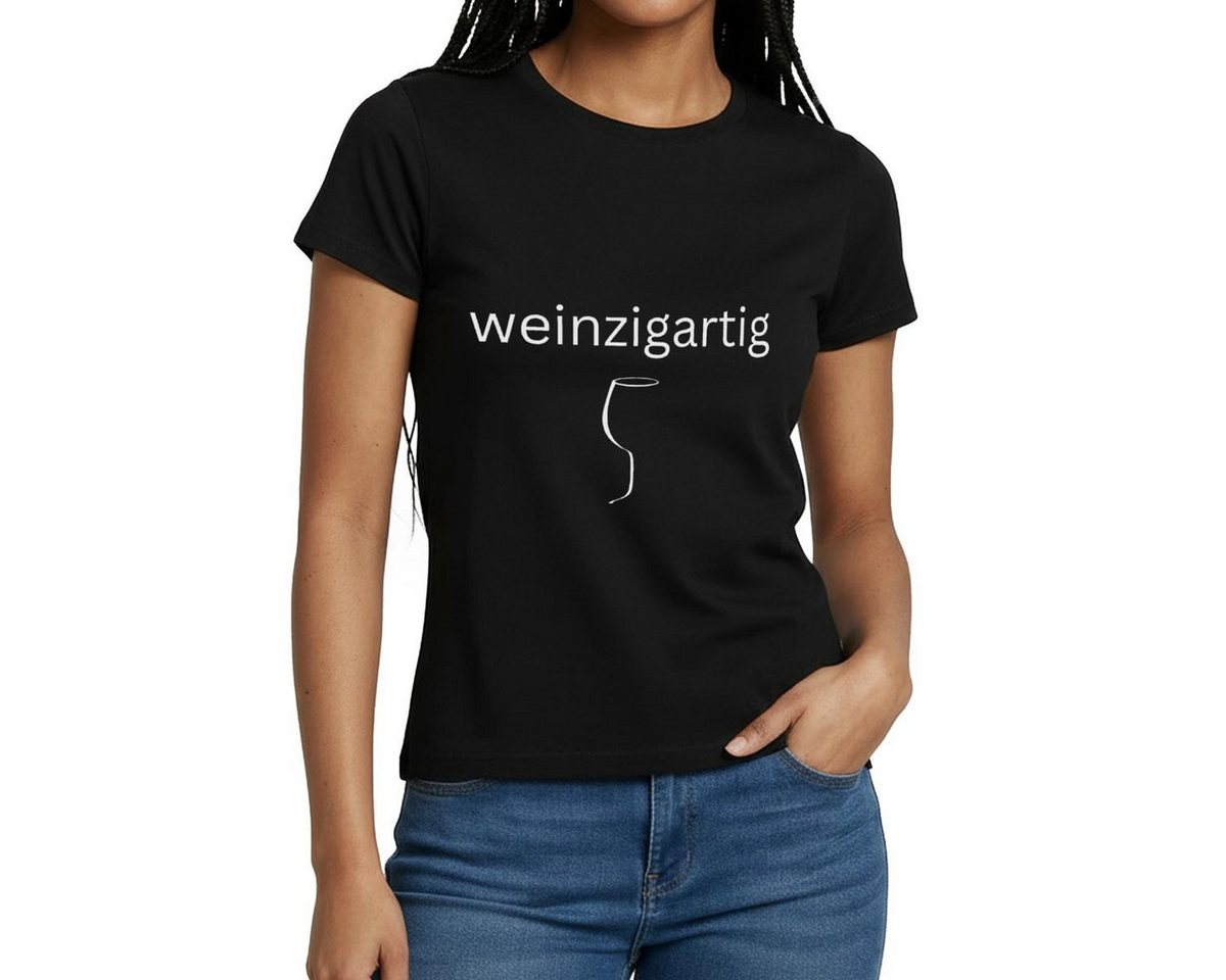 Spreadshirt T-Shirt Weinzigartig Wein Wortwitz Weinliebhaber Frauen T-Shirt (1-tlg) Slim Fit, fällt klein aus