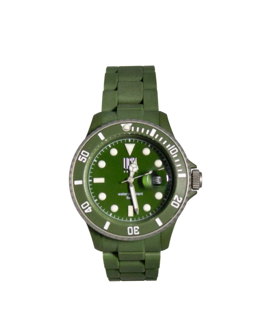 Light Time Quarzuhr Armbanduhr Damen Herren Datum Kunststoff Grün L141ARM, Datumsanzeige