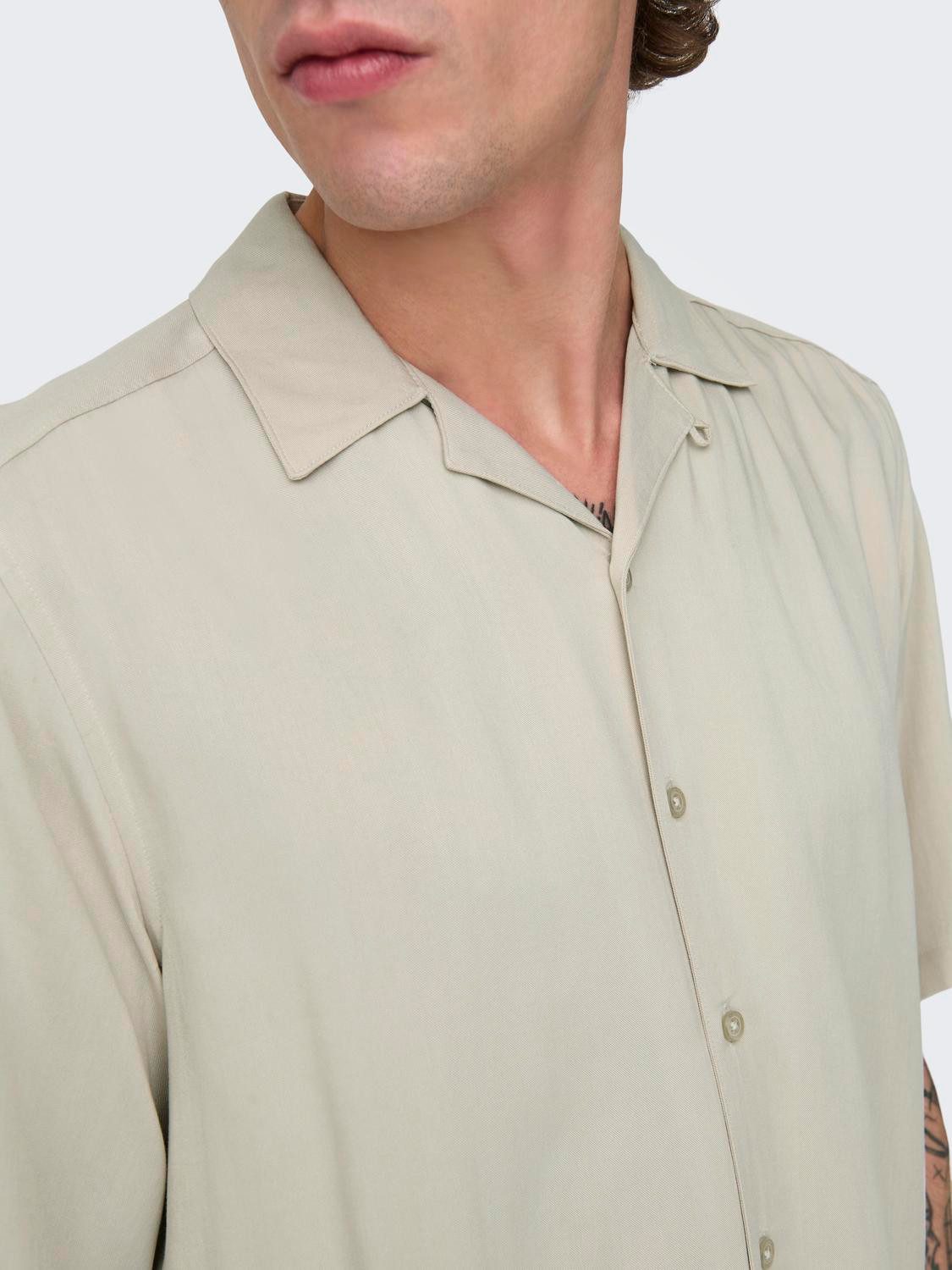 ONLY & SONS Kurzarmhemd ONSDASH LIFE REG VISC RES SS SHIRT – Bild 4 von 5