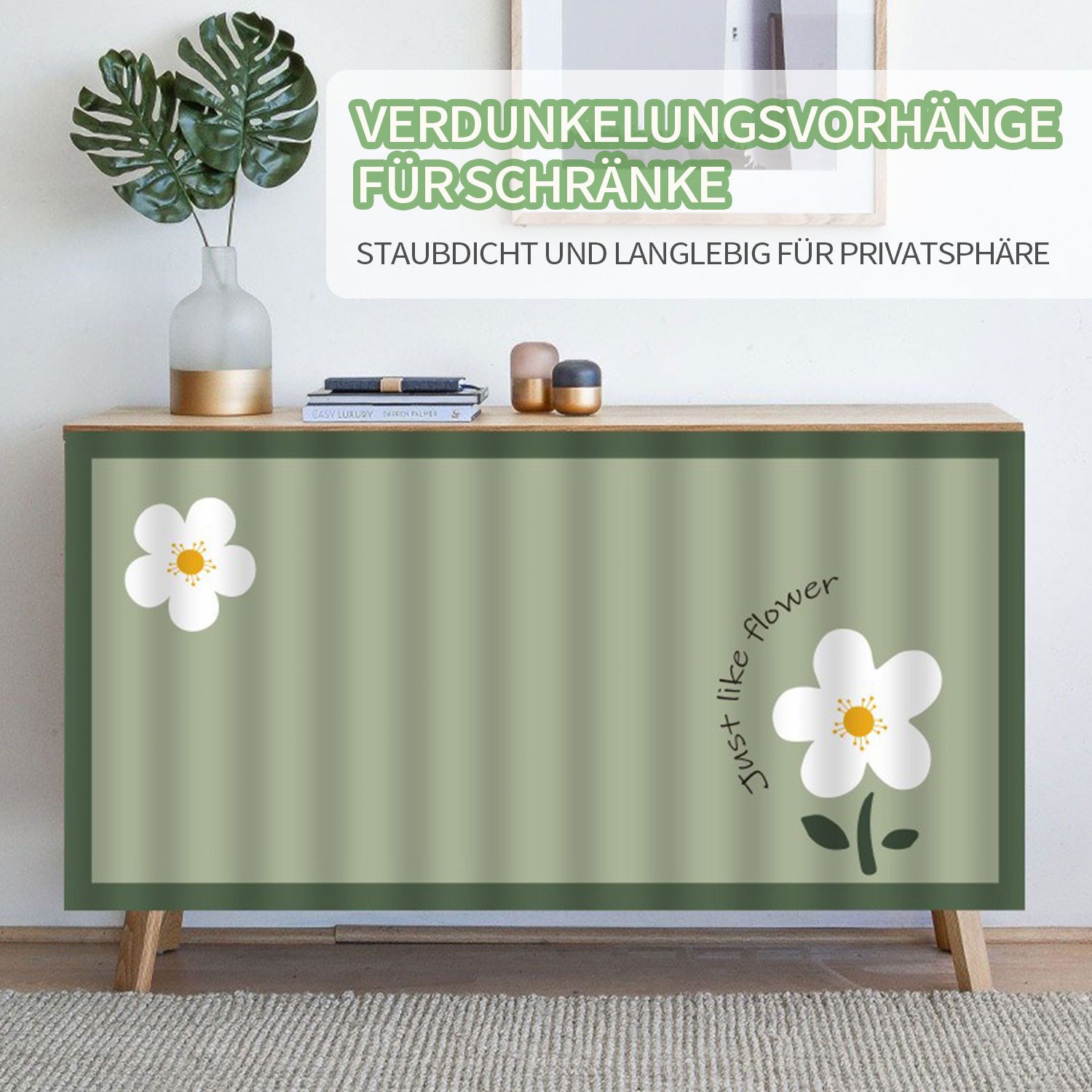 Refttenw Gardine Schrank Vorhang, Schrankvorhänge Selbstklebend günstig online kaufen