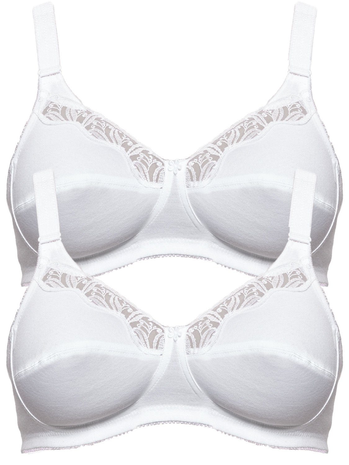 Set: Bügelloser BH 2er Pack BH ohne Bügel Cotton