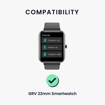 kwmobile Uhrenarmband 2x Sportarmband für GRV 22mm Smartwatch, Armband TPU Silikon Set Fitnesstracker