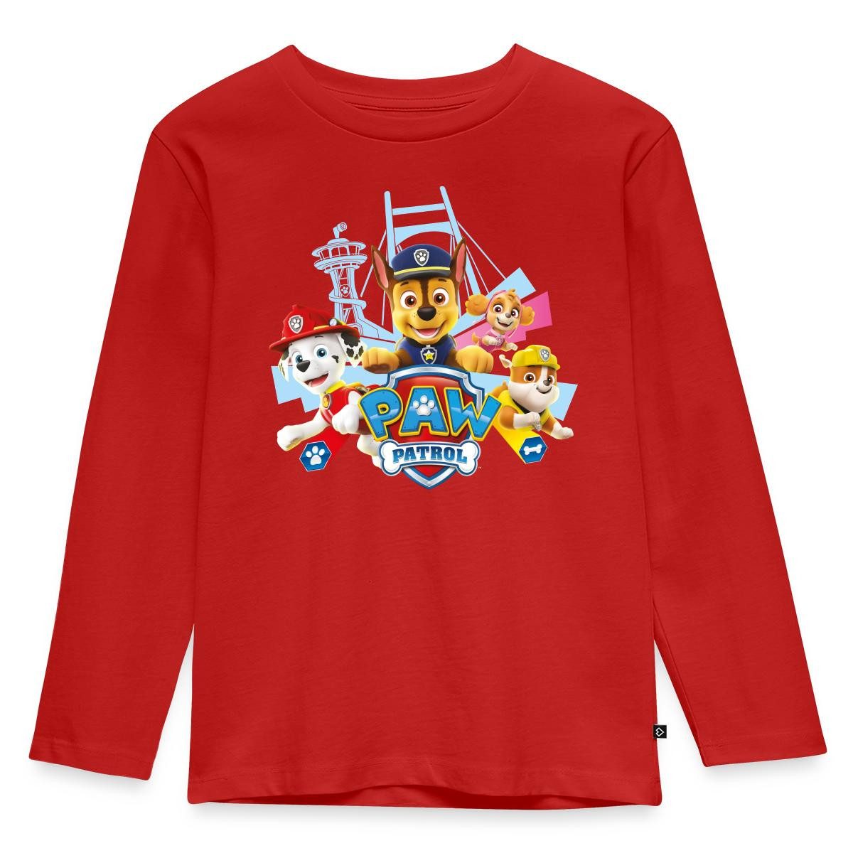 T-Shirt Paw Patrol Logo Kinder Premium Langarmshirt