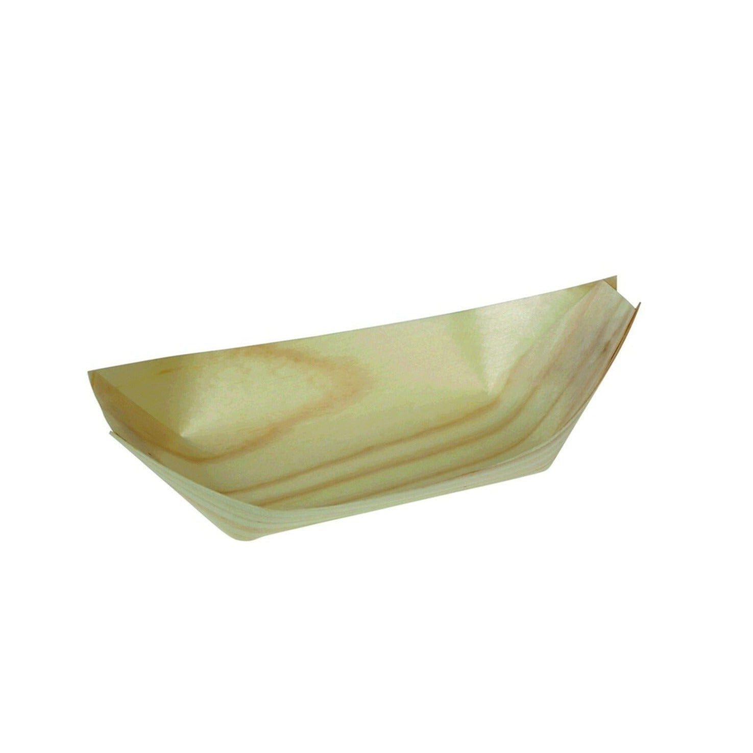 wisefood Einwegschale Boot 80mm Holz - 30ml - 4000 Stück (Karton), Holz, (4000-tlg)