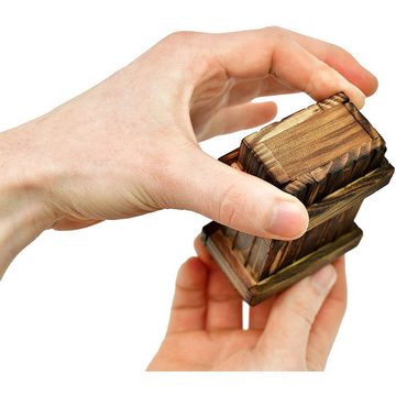 store HD Geschenkbox Magische Rätselbox aus Holz mit einem Geheimfach