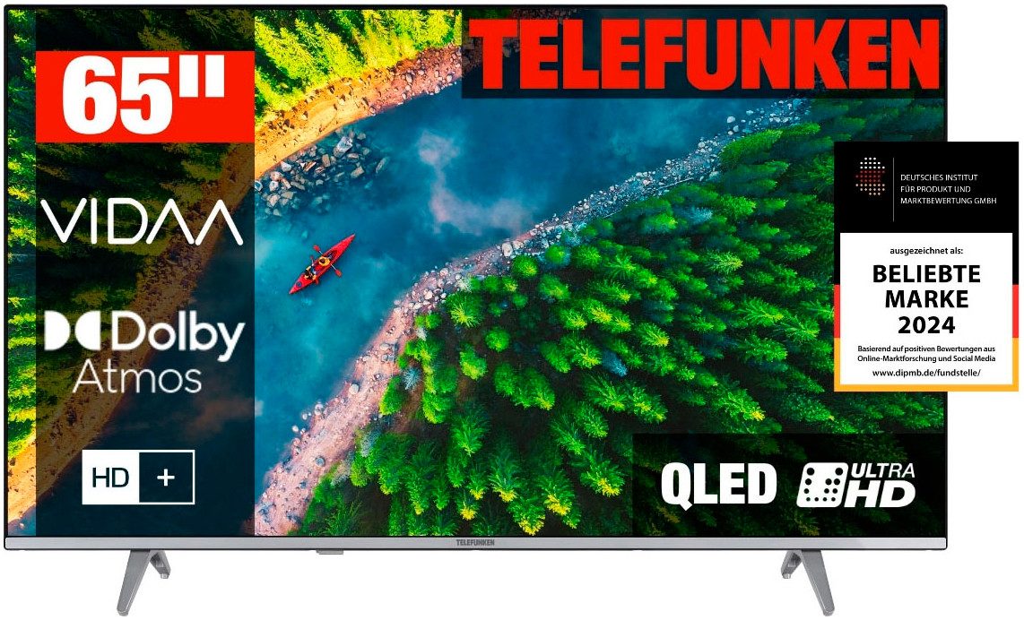 Telefunken D65Q750M8CW QLED-Fernseher (164 cm/65 Zoll, 4K Ultra HD, Smart-TV)
