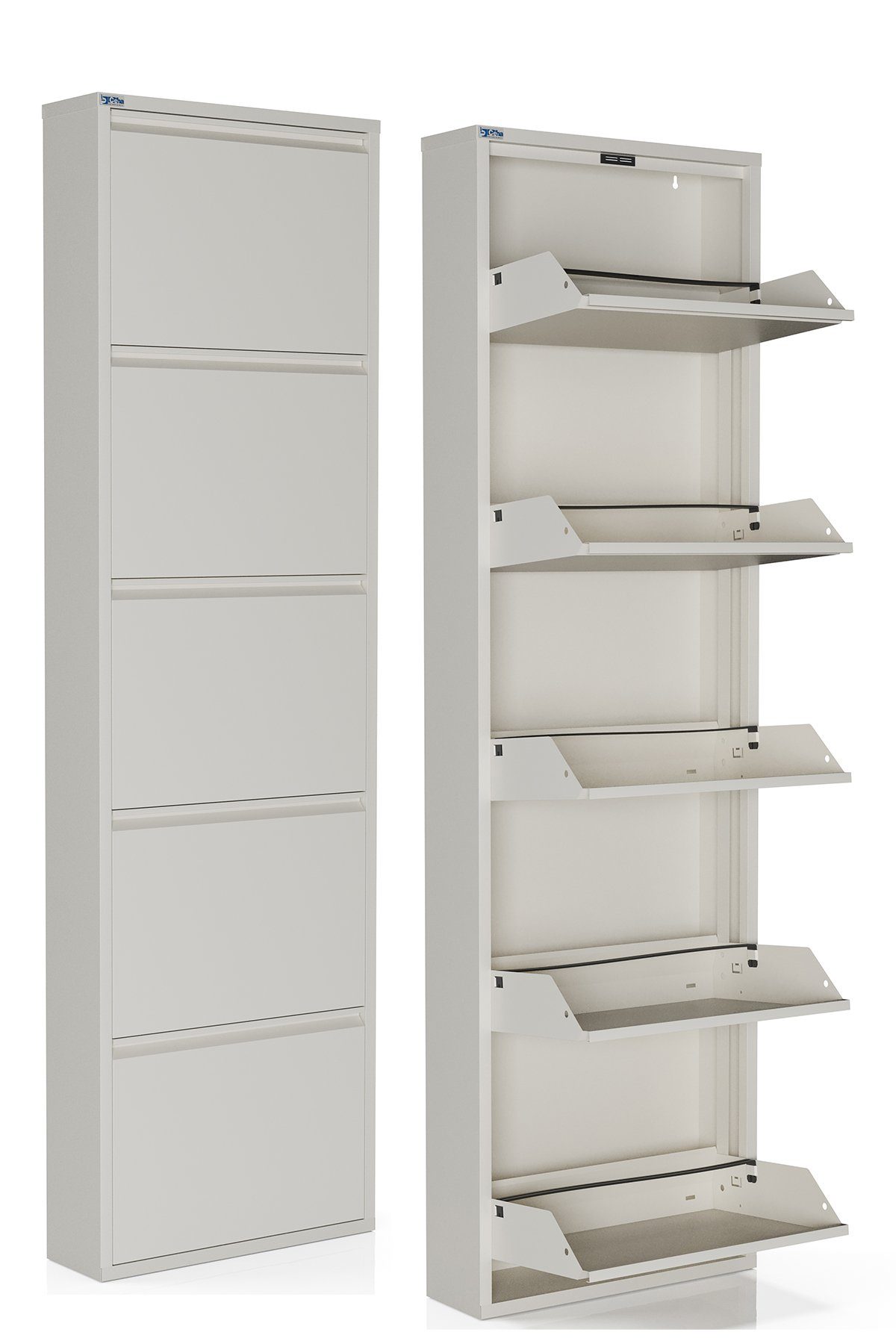 Kaufexpress GmbH Schuhschrank Metall-Schuhregal mit 5 Klappen – schmal, pla günstig online kaufen