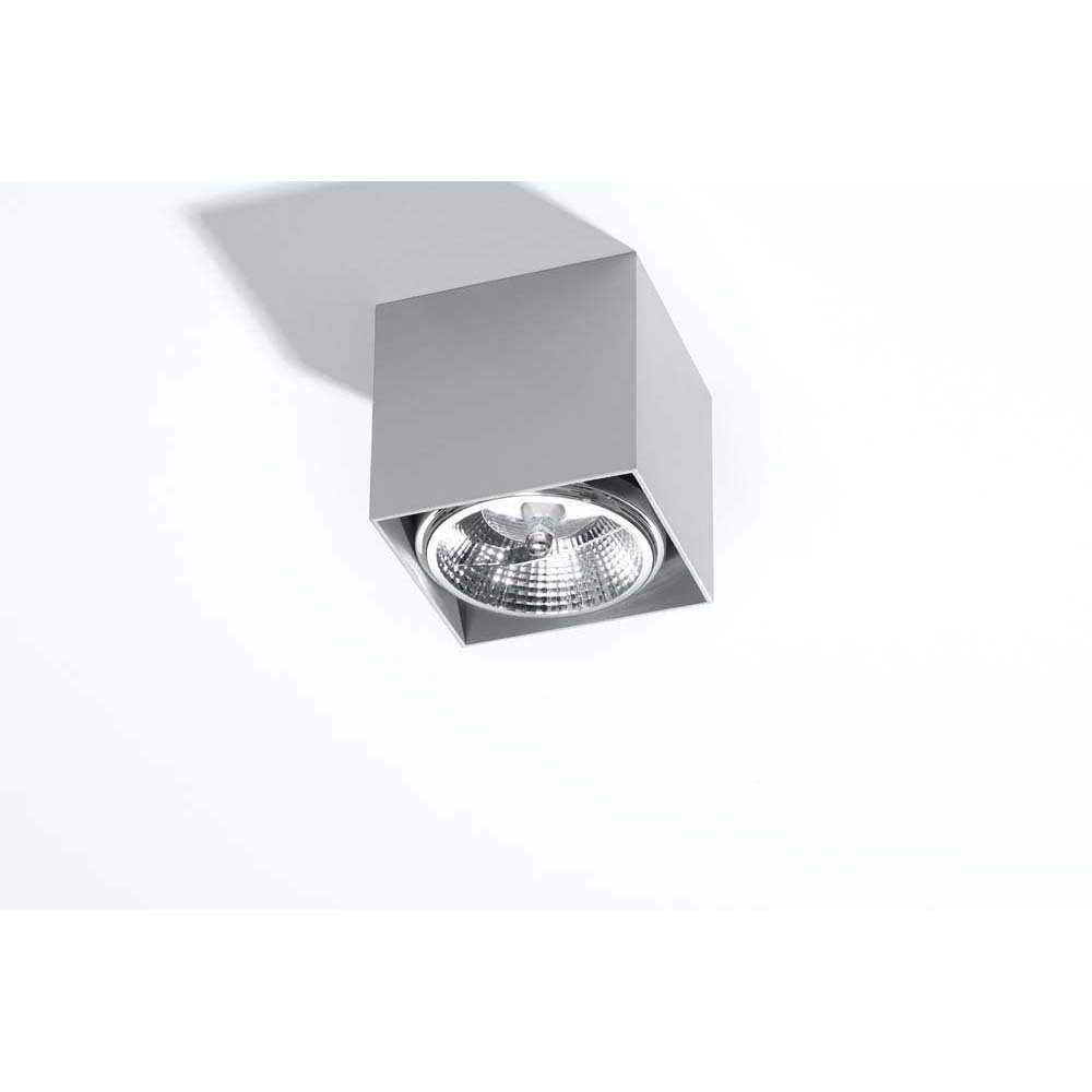 Leuchtmittel Deckenleuchte Grau etc-shop ALU Deckenstrahler, Würfel nicht Deckenspot Deckenlampe inklusive, Esszimmer