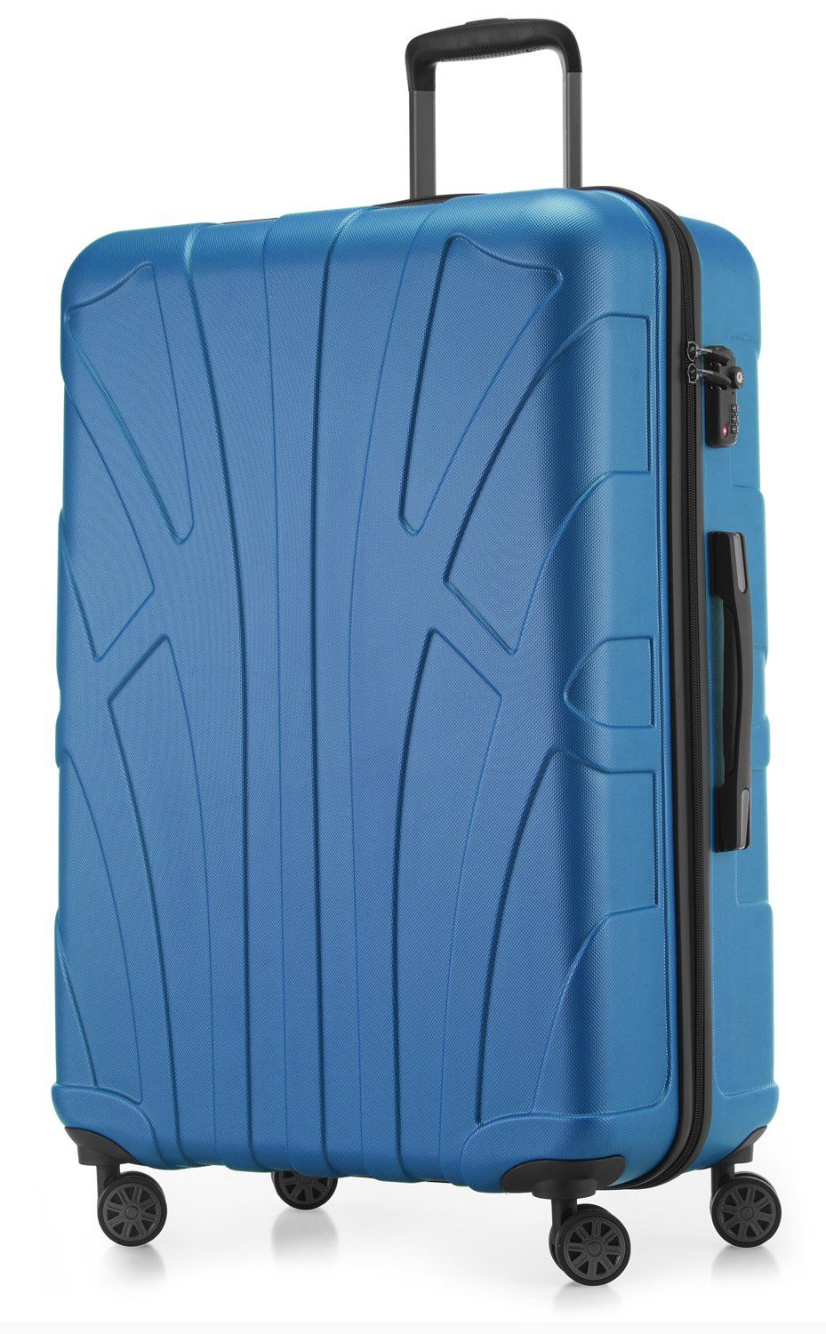 Rollen, TSA 76 cm, 110 Erweiterbar, Cyanblau Suitline Liter Zahlenschloss, 4 Robust, 96 Leicht, Trolley Packvolumen - ca. S1,