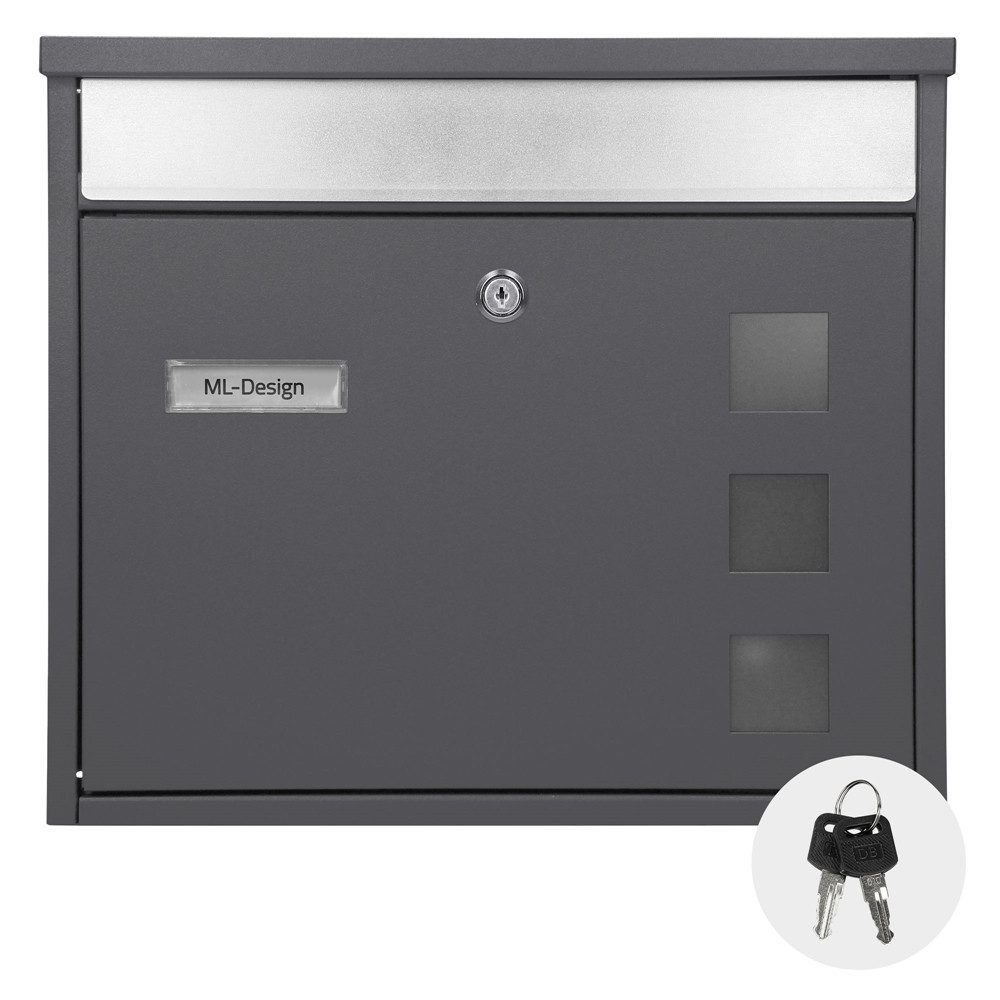 ML-DESIGN Standbriefkasten Briefkasten Postkasten mit Zeitungsfach, günstig online kaufen
